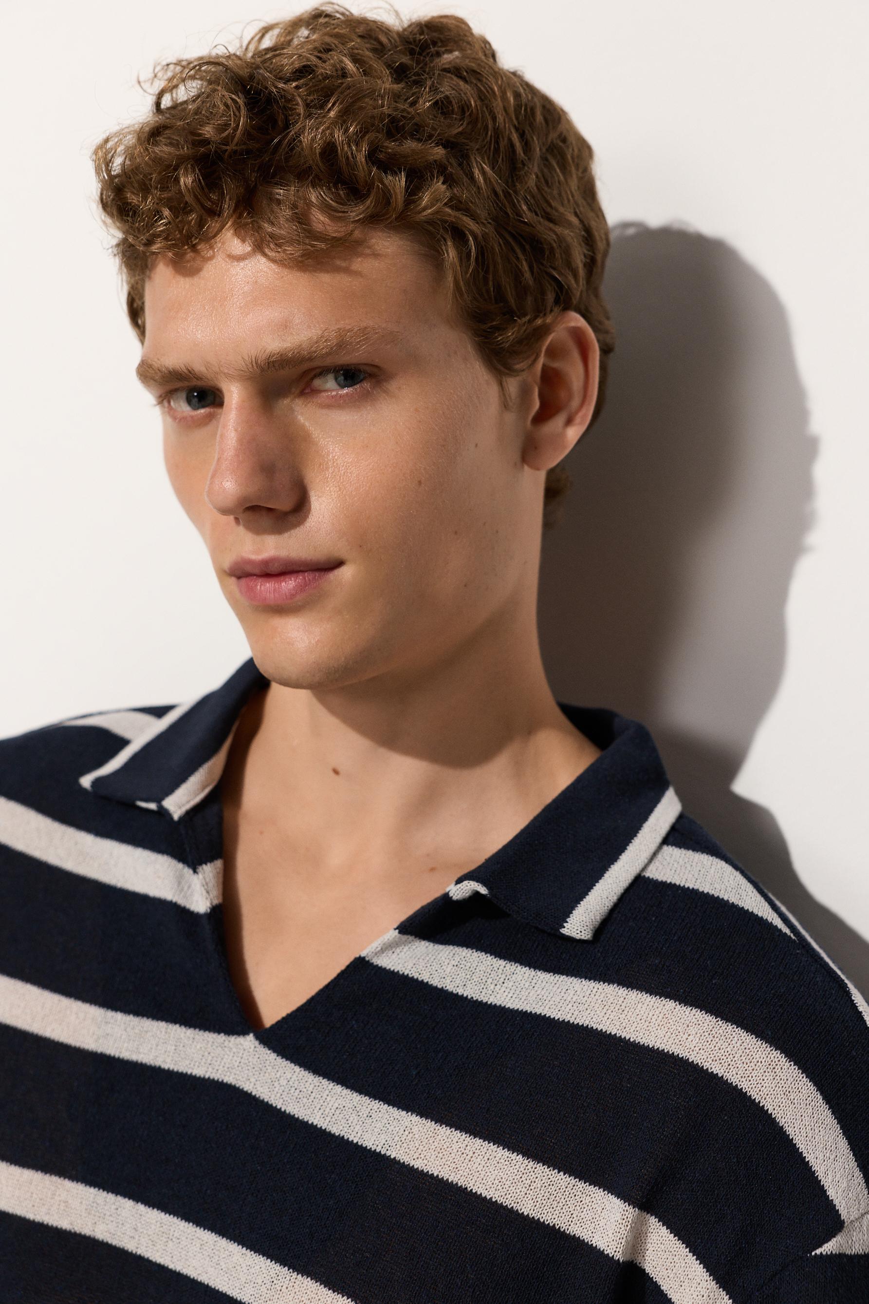 Striped polo shirt — OFF WHITE