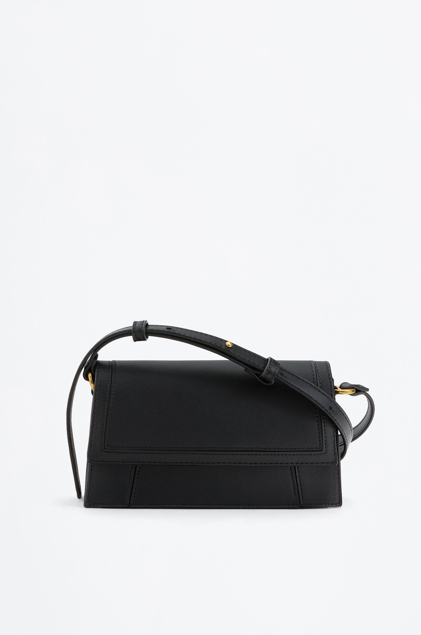 Flap crossbody bag — BLACK