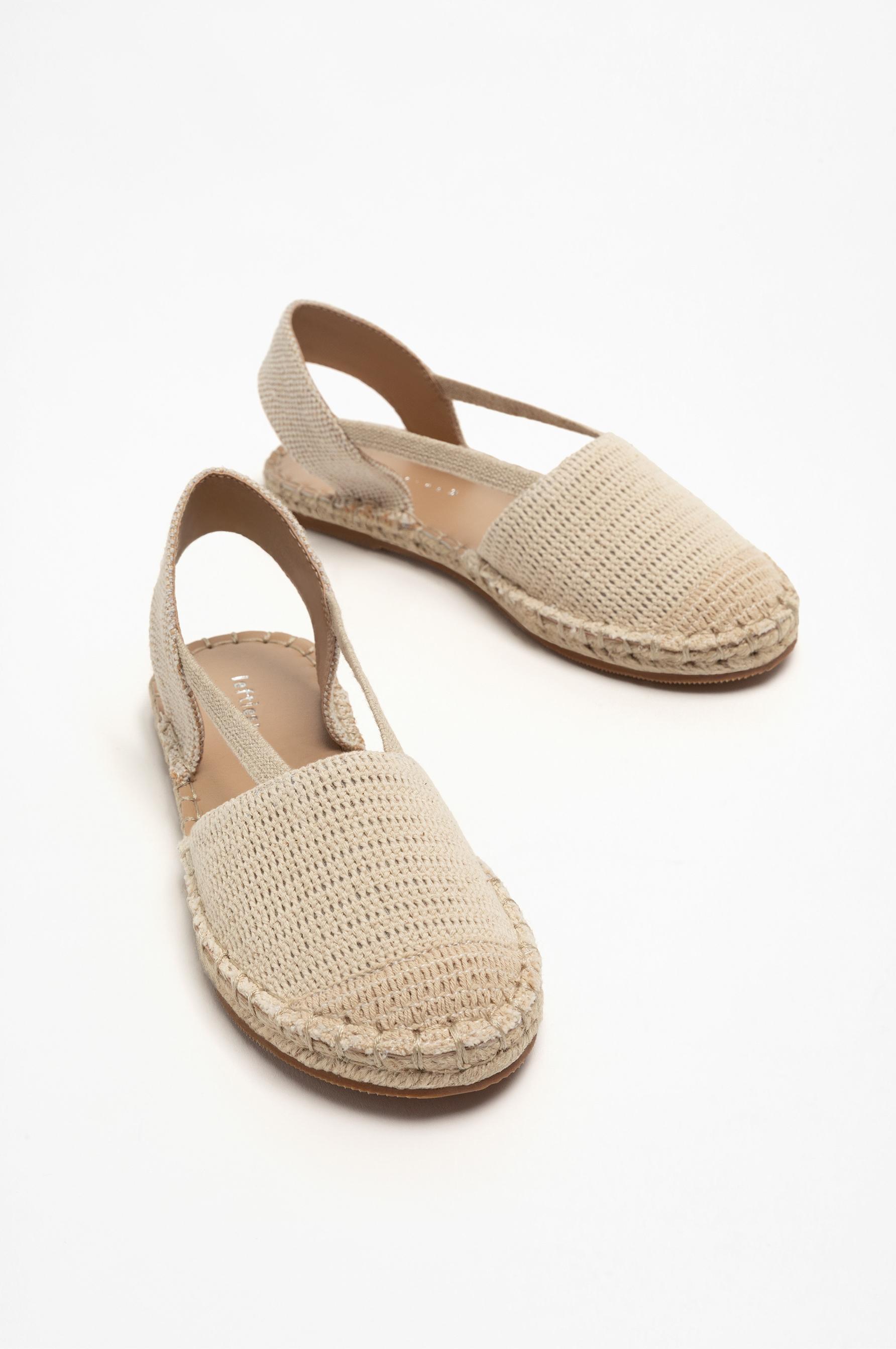 Elastic backless espadrille — BEIGE