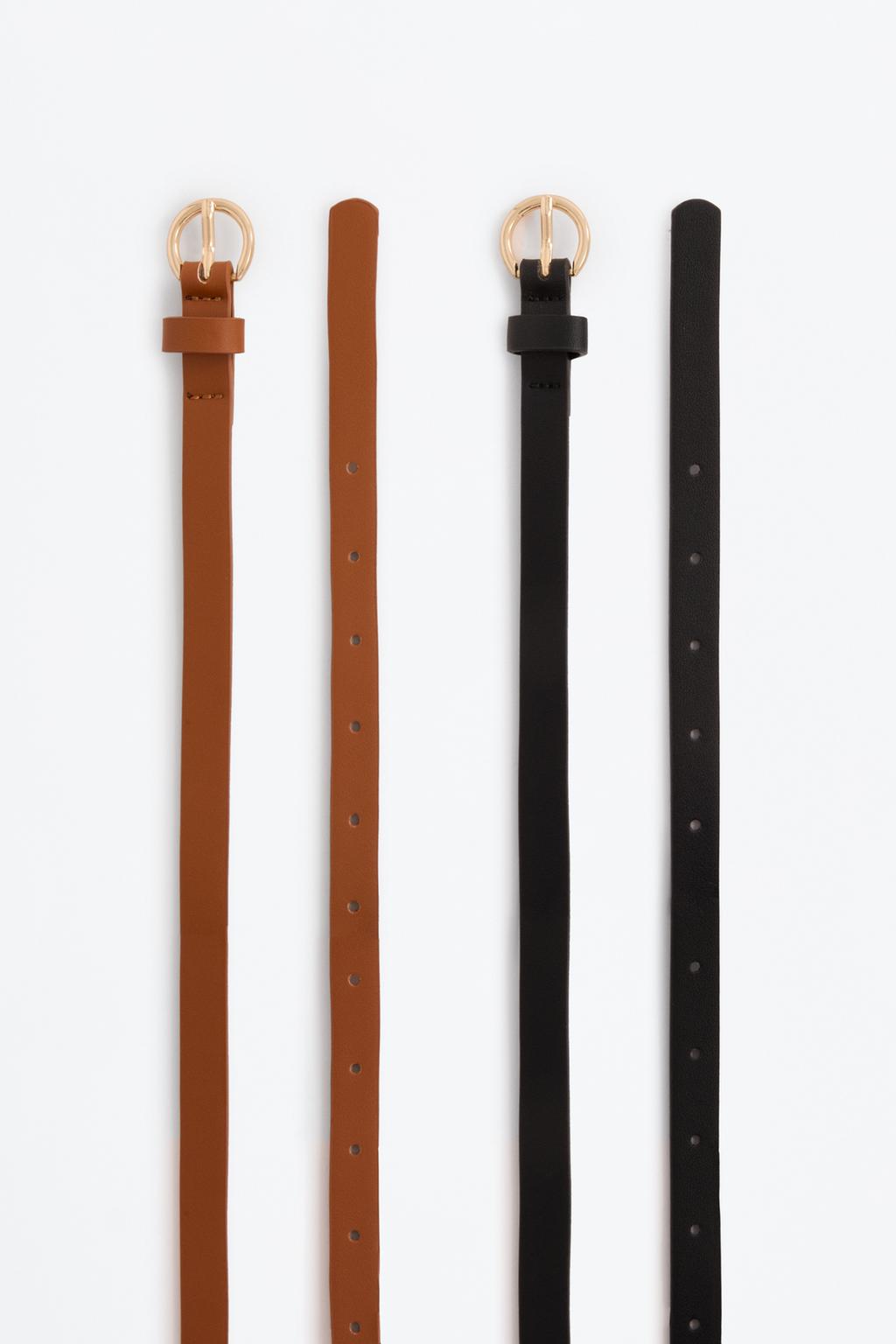 2-pack of contrast belts