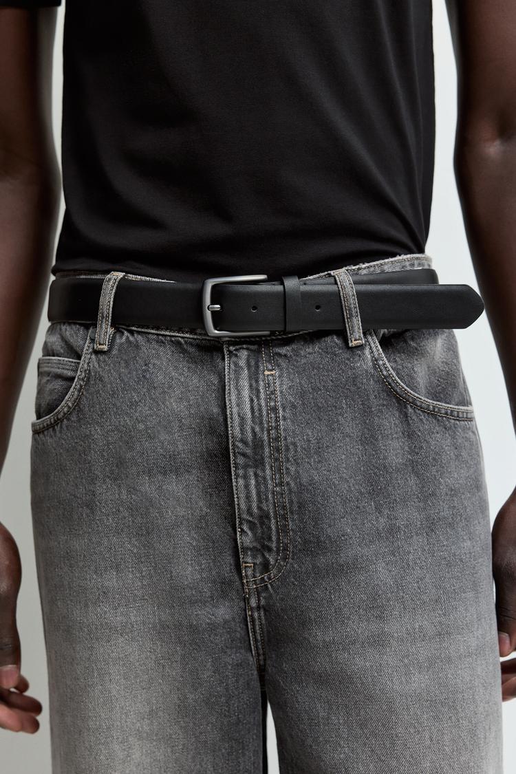 Smooth belt — BLACK