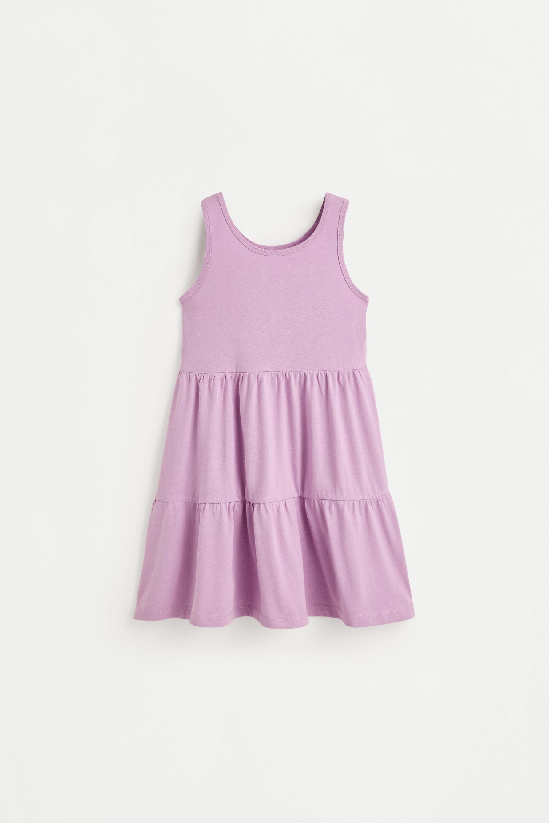 Printed strappy dress — MAUVE PINK