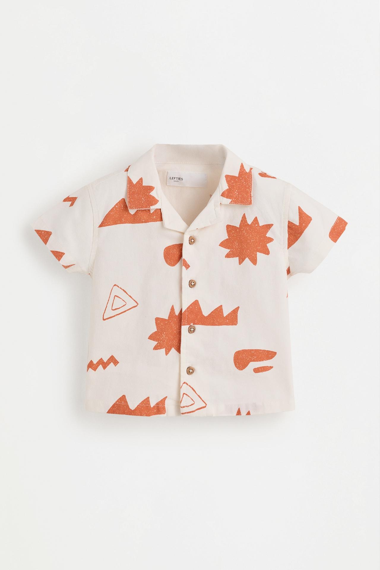 Printed shirt and Bermuda shorts set — ECRU