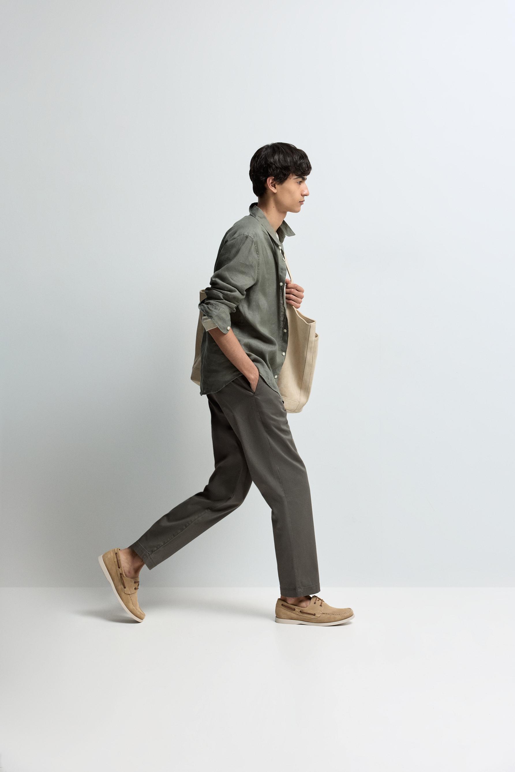 Slim fit chino trousers — DARK KHAKI
