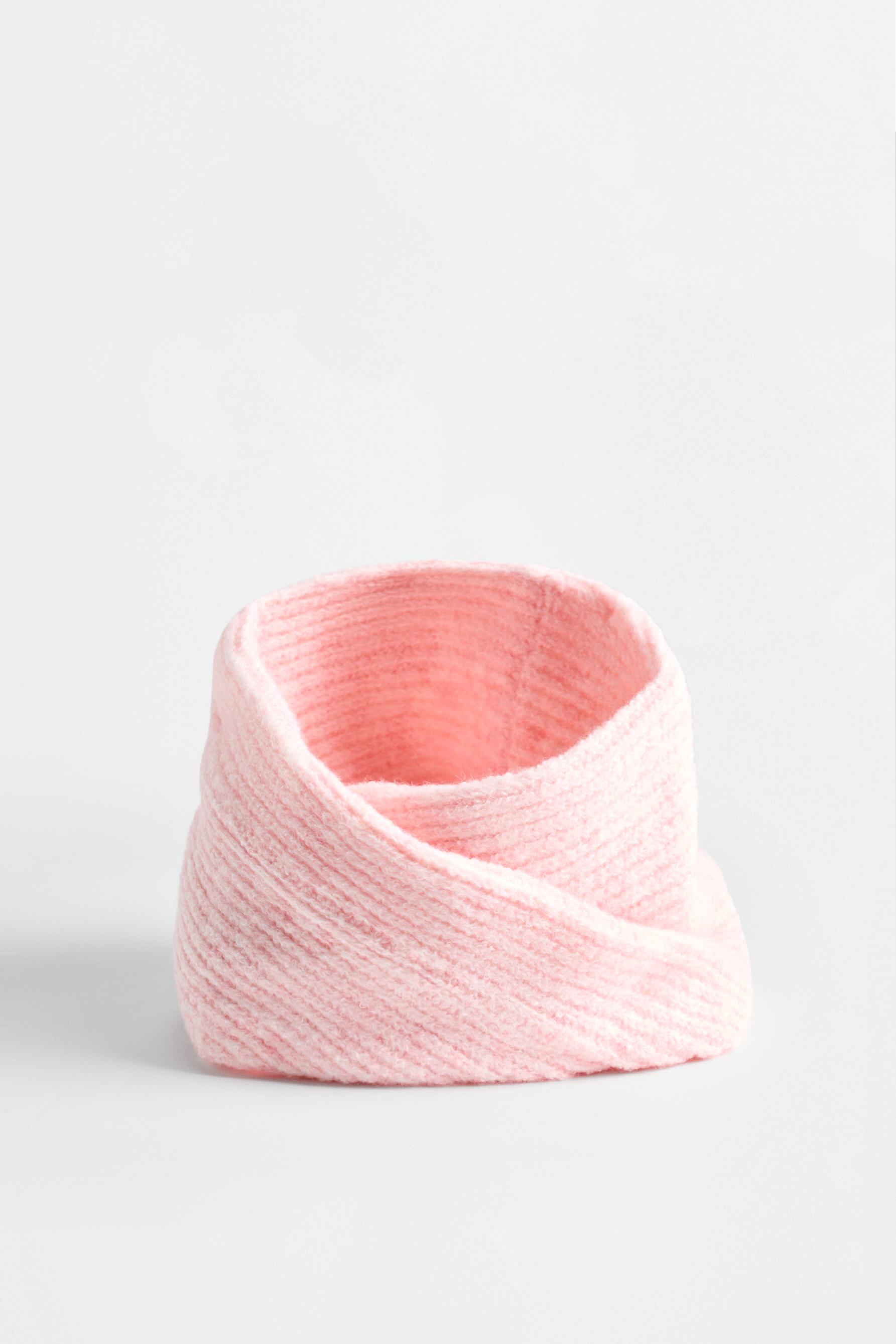 Ribbed knit snood — PINK