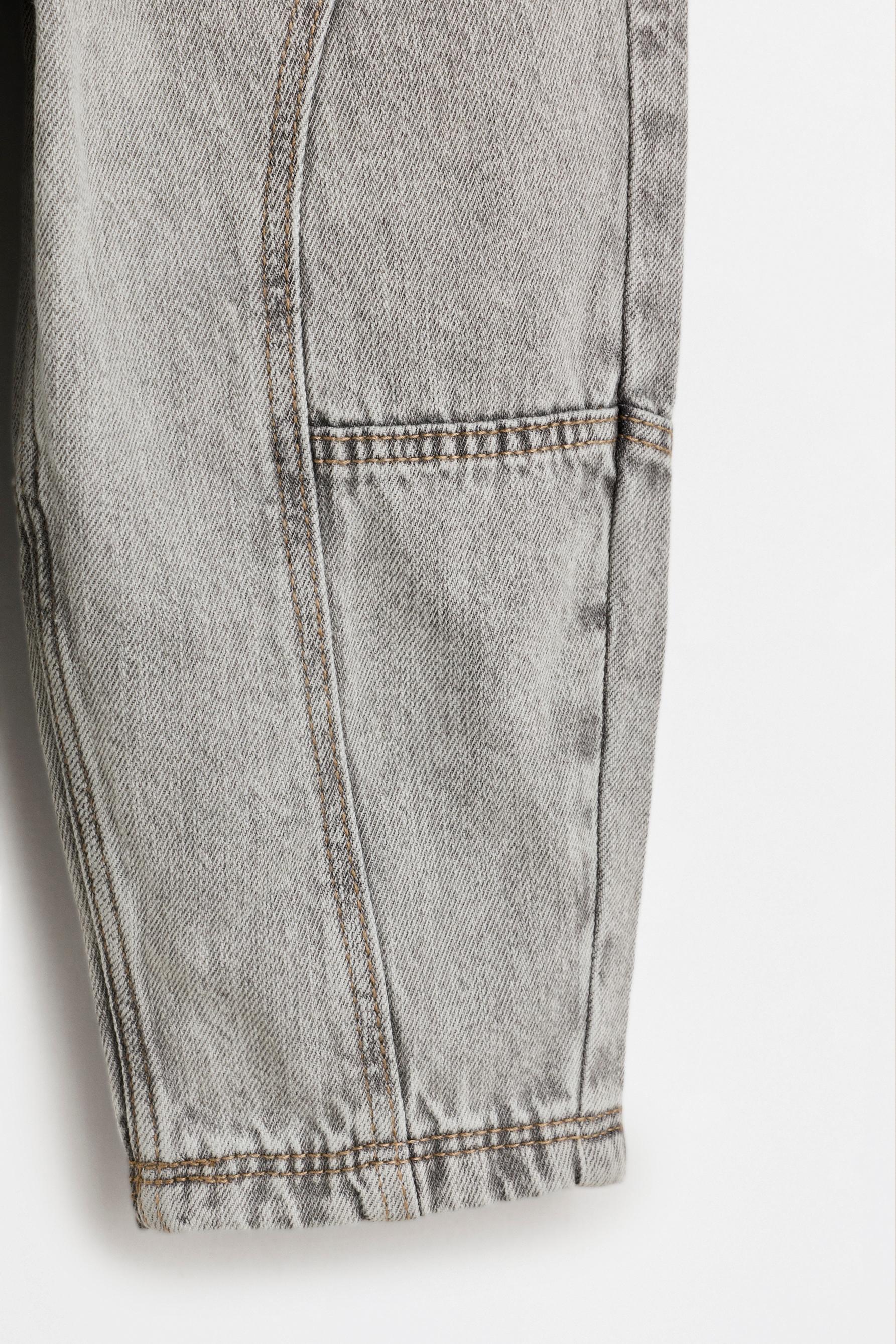 Barrel-leg jogger jeans — MEDIUM GREY