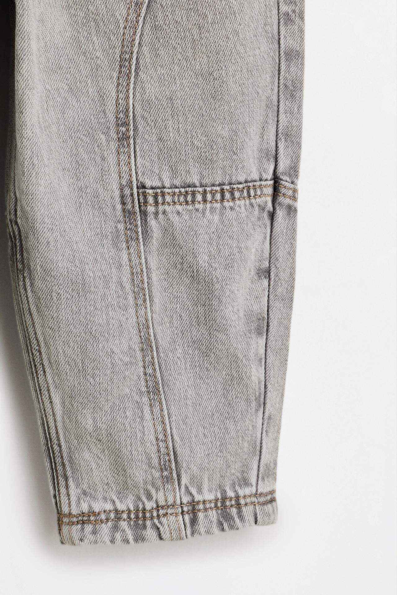Barrel-leg jogger jeans — MEDIUM GREY
