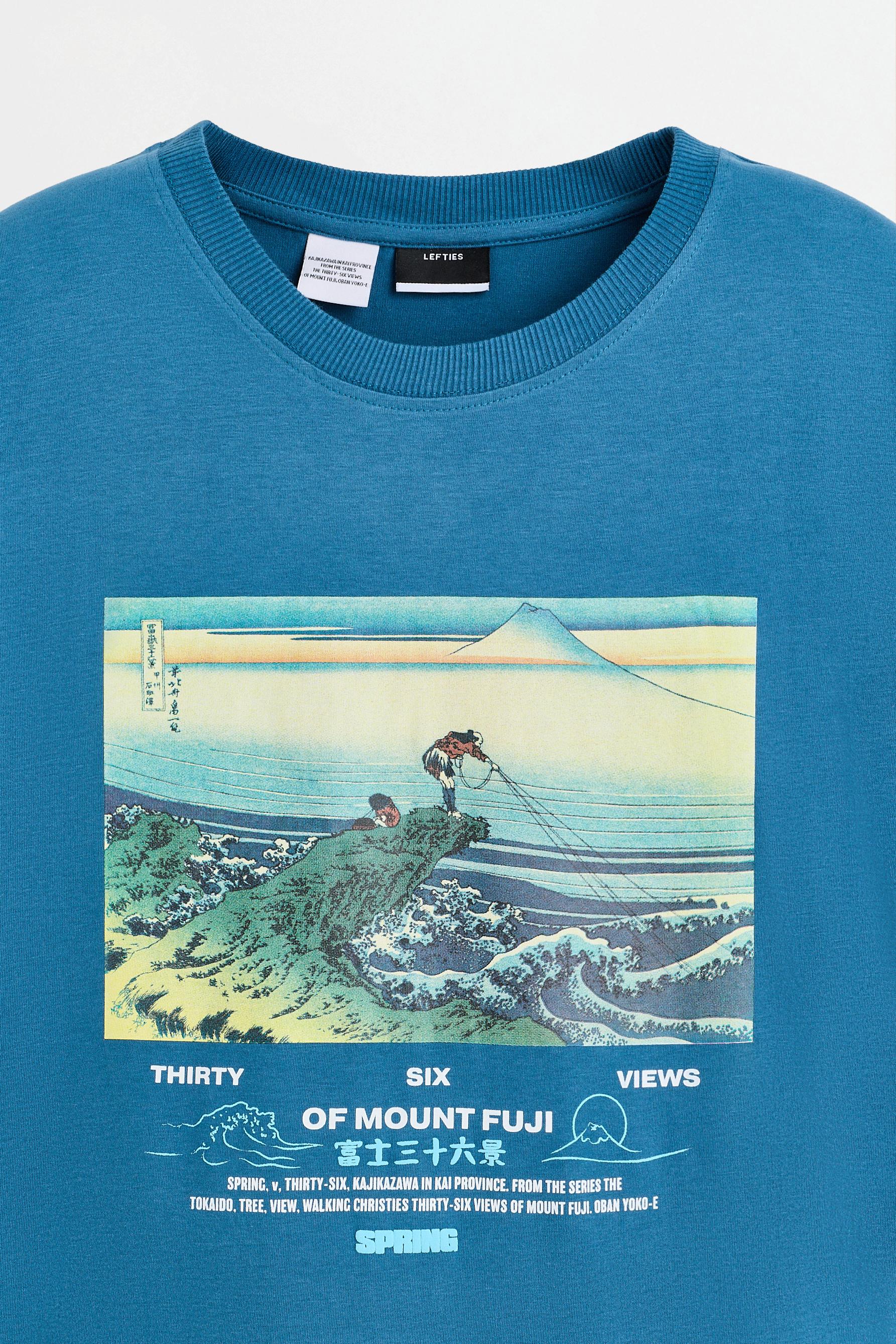 Waves Scala faded-effect T-shirt — NAVY