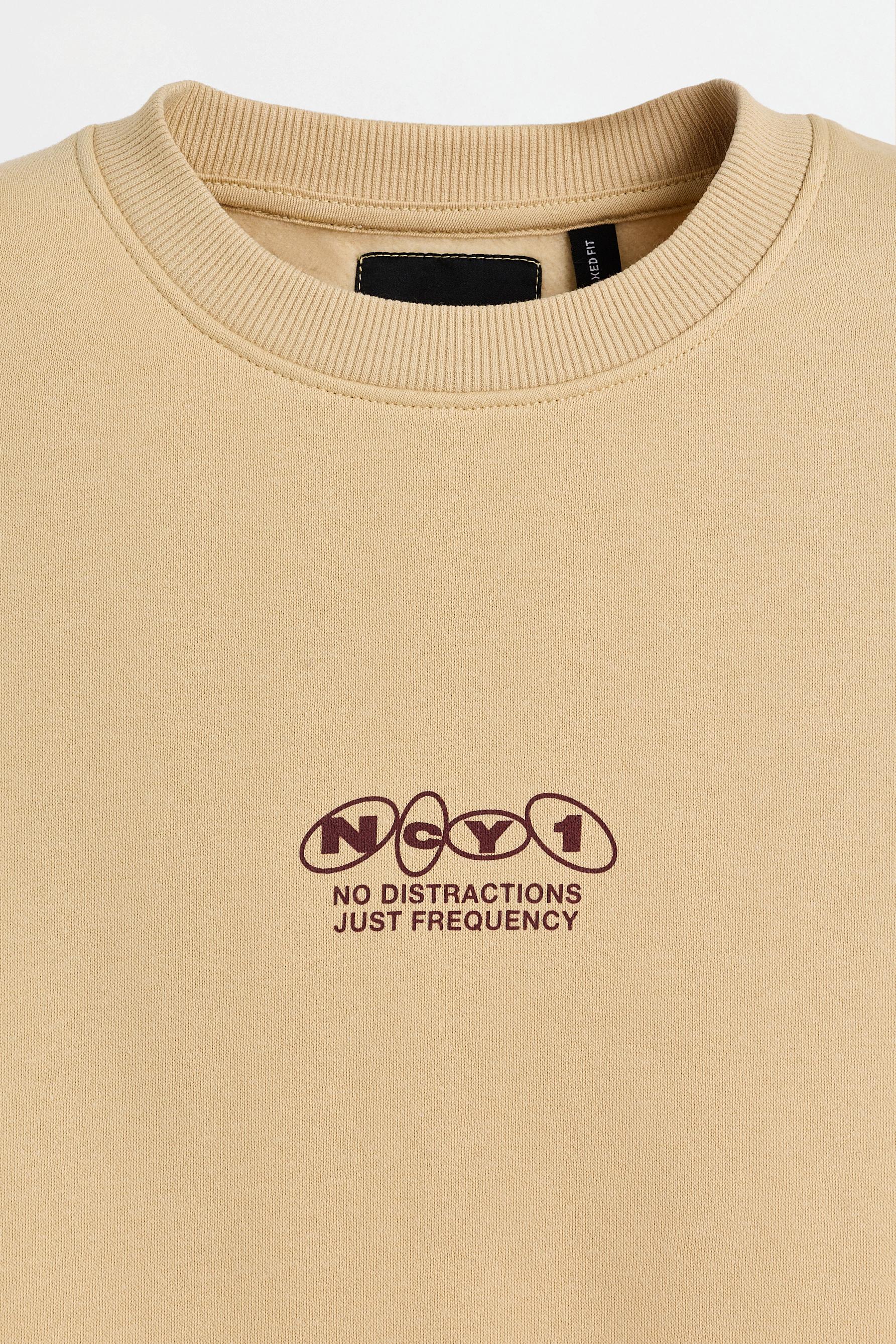 Text print sweatshirt — BUTTER