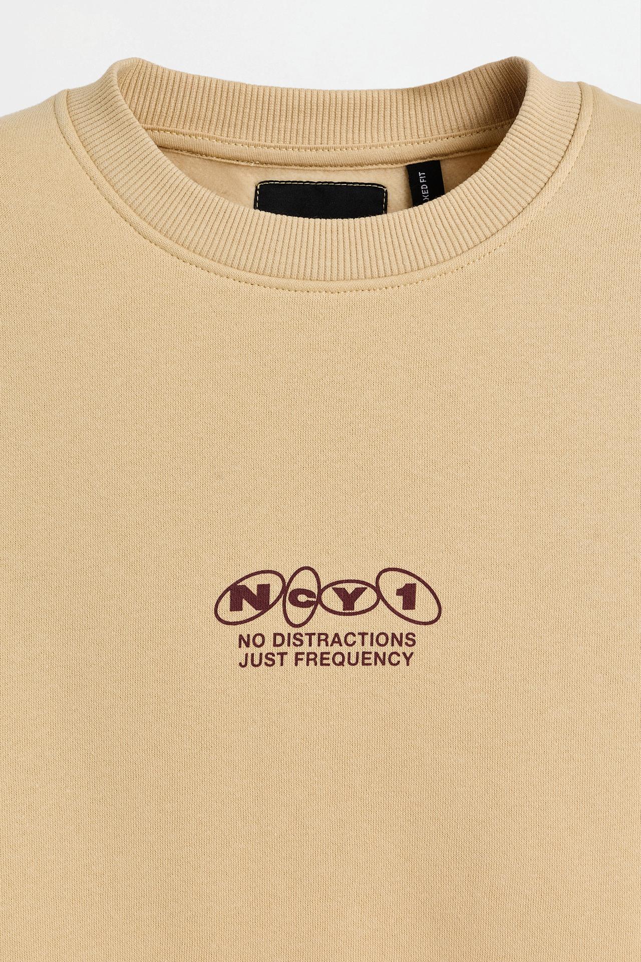 Text print sweatshirt — BUTTER