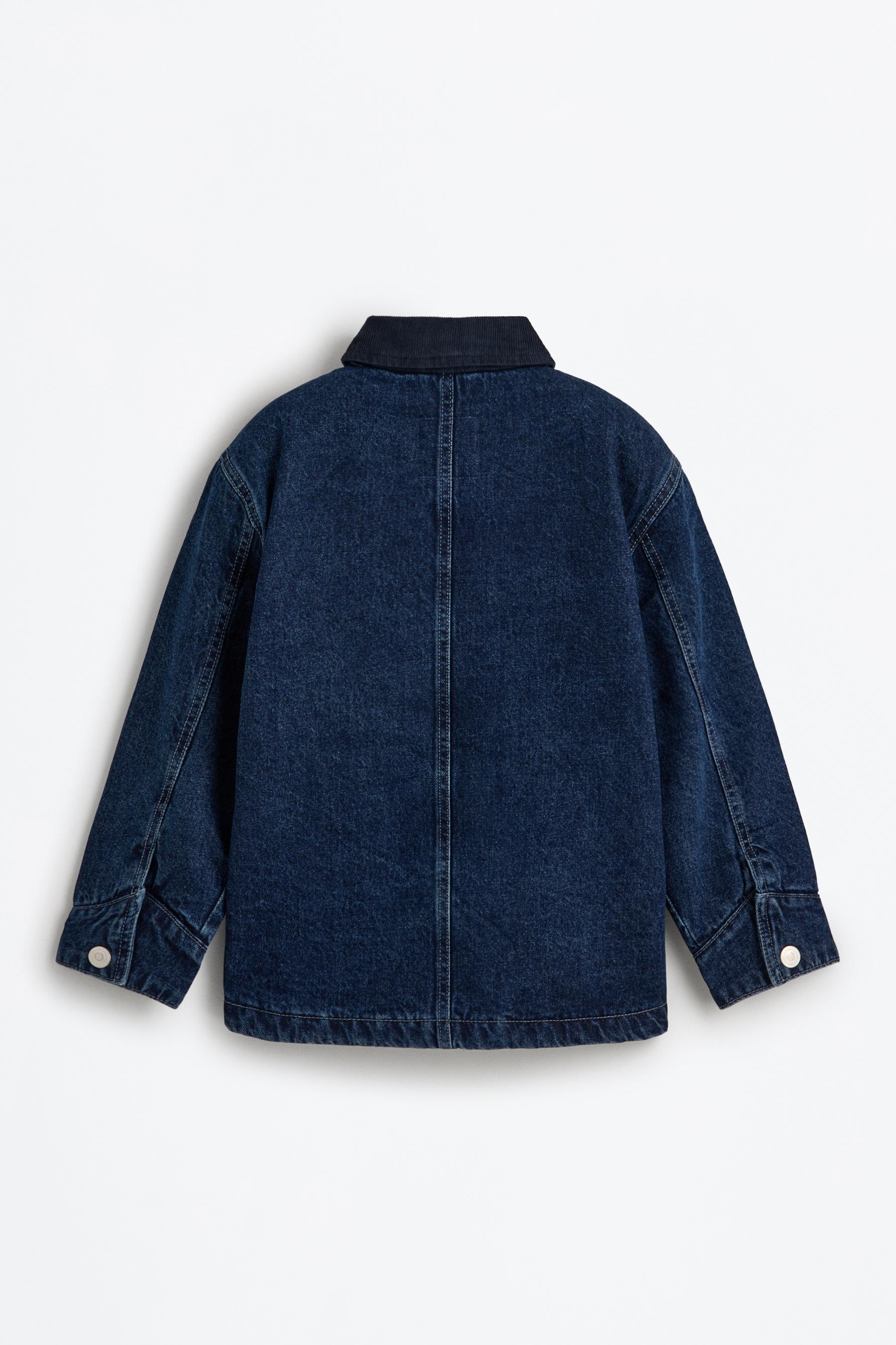 Quilted denim jacket — DARK BLUE
