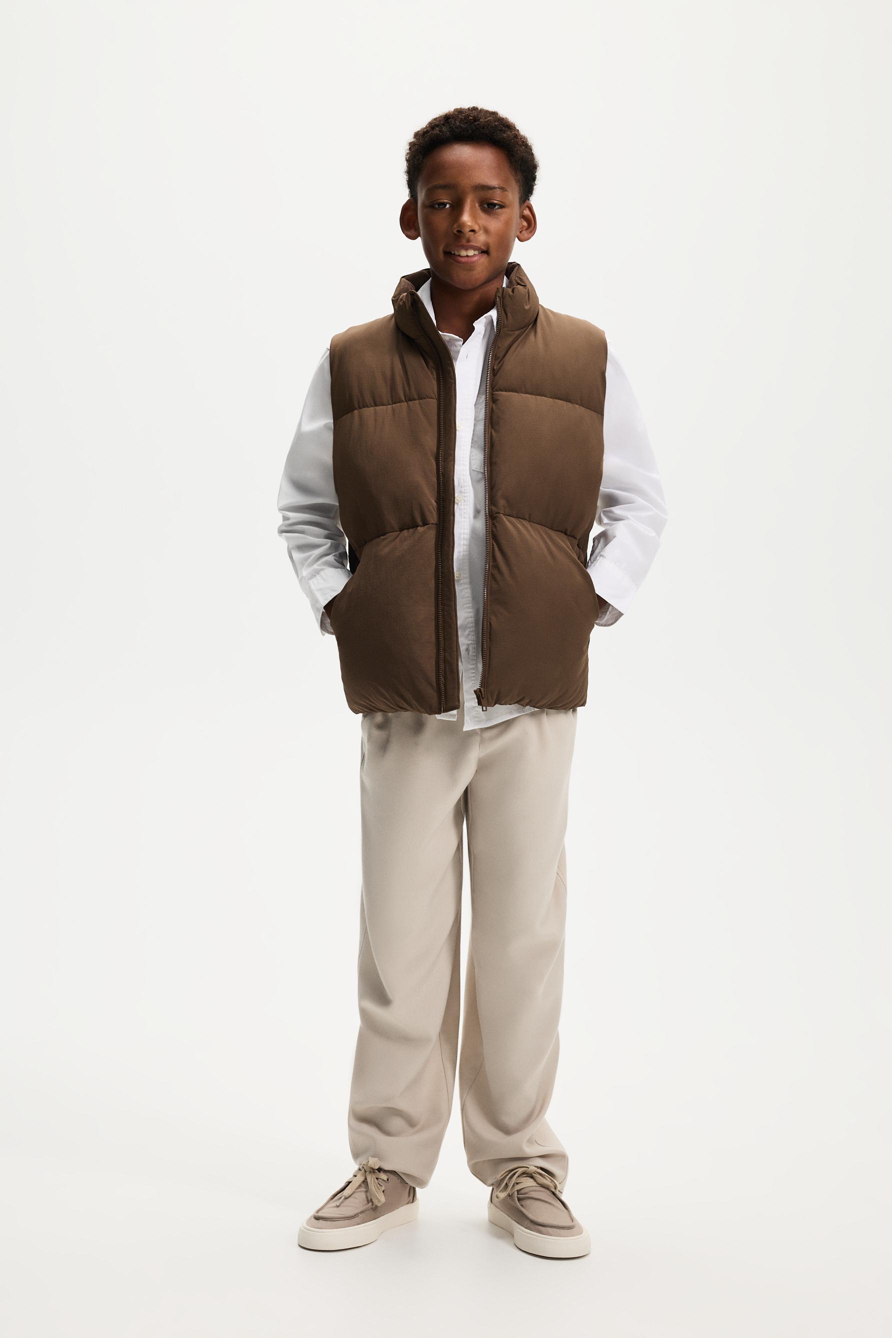 Quilted gilet — BROWN