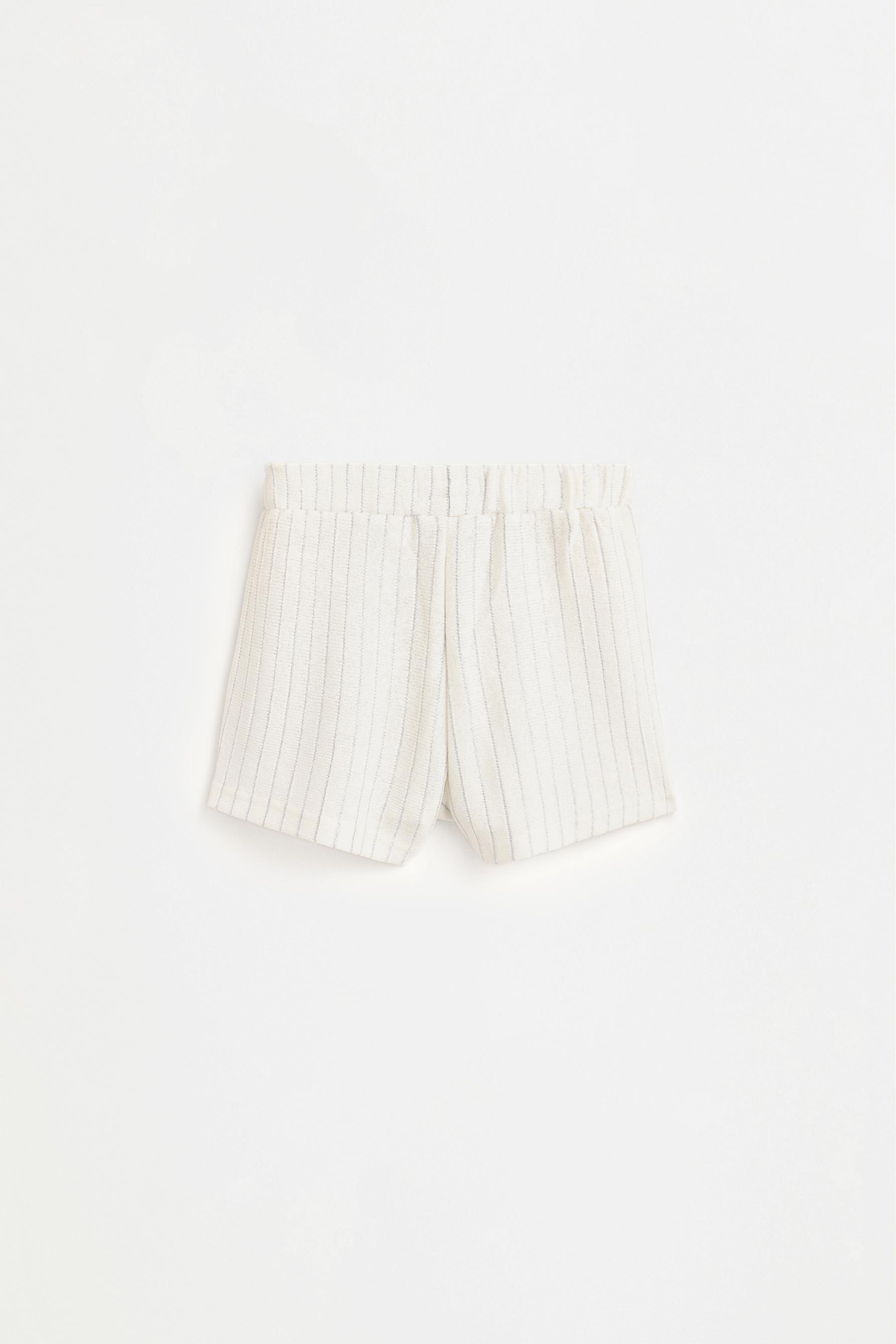 Shimmering bias cut shorts — SILVER