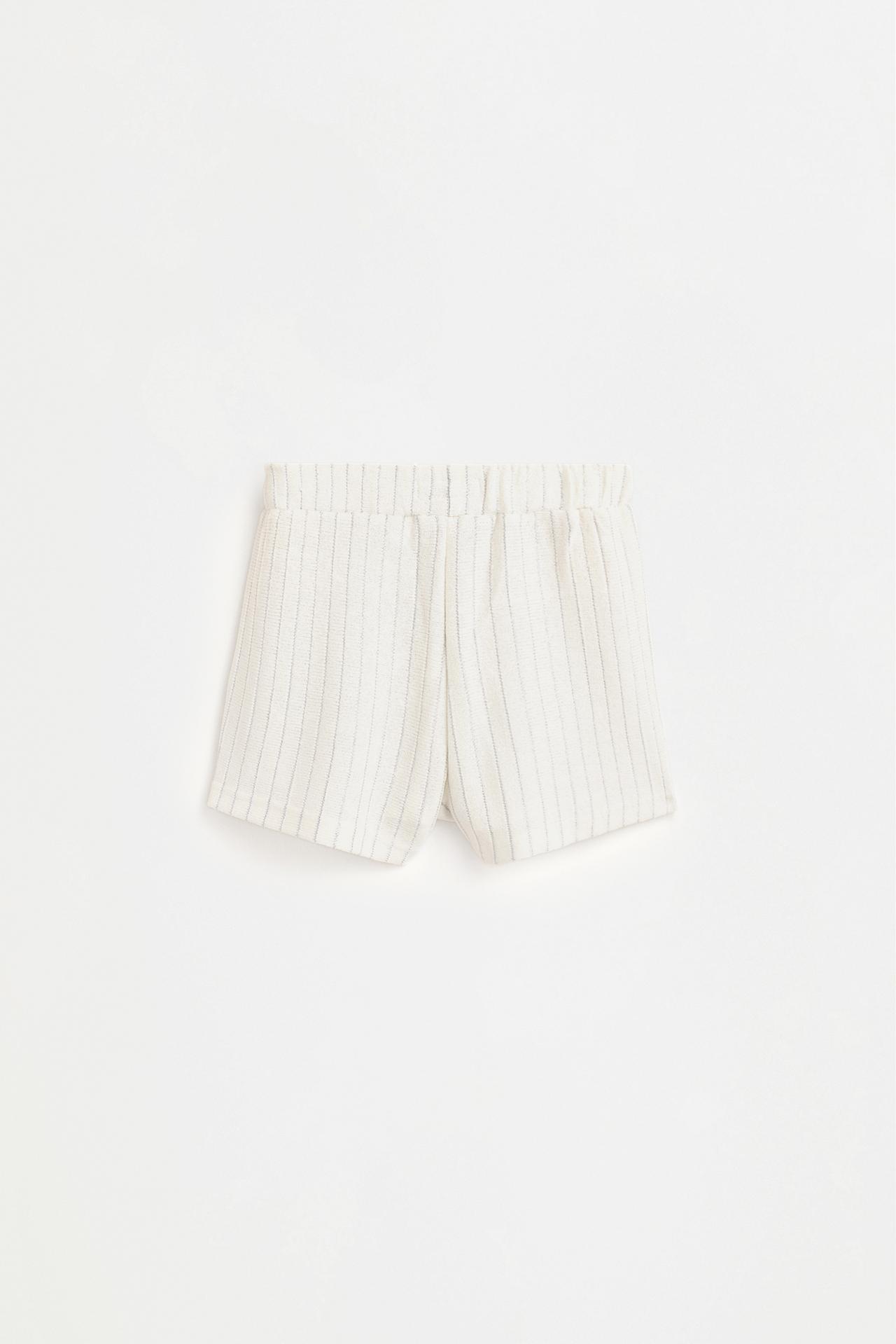 Shimmering bias cut shorts — SILVER