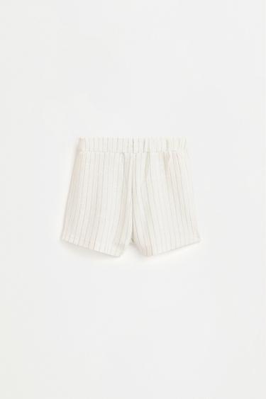 Shimmering bias cut shorts — SILVER 2