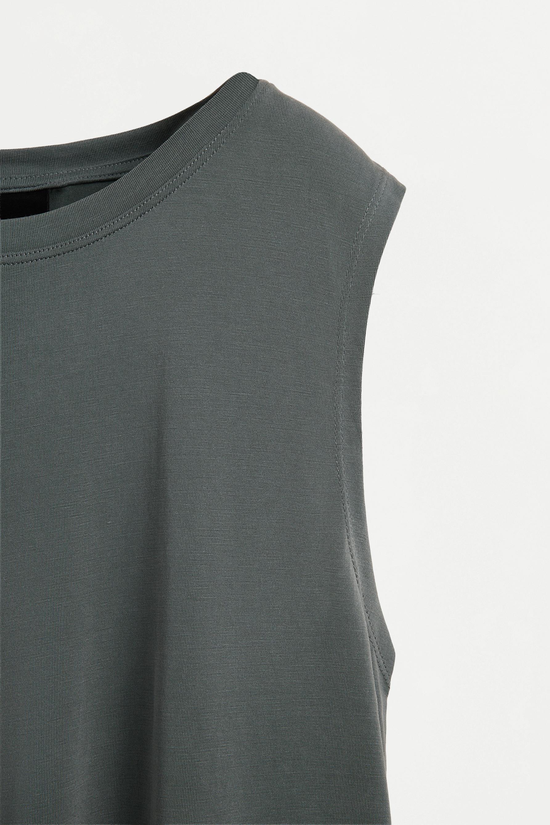 Flowing modal-effect T-shirt — EMERALD GREEN