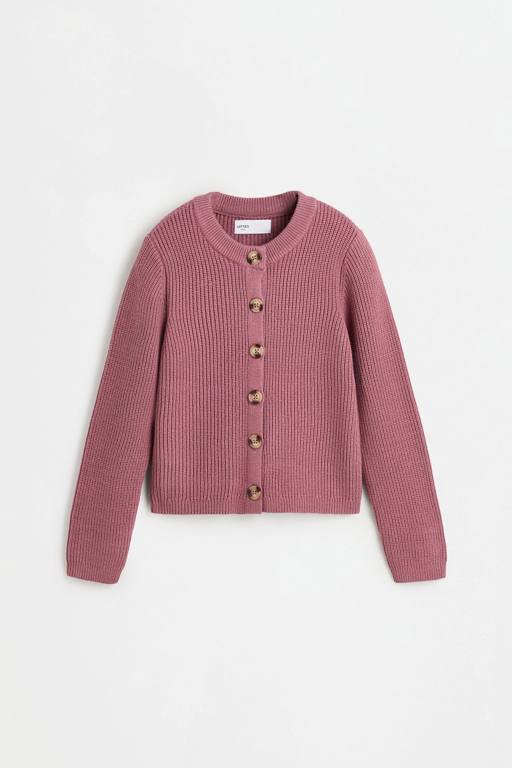 Knit cardigan — DARK PINK