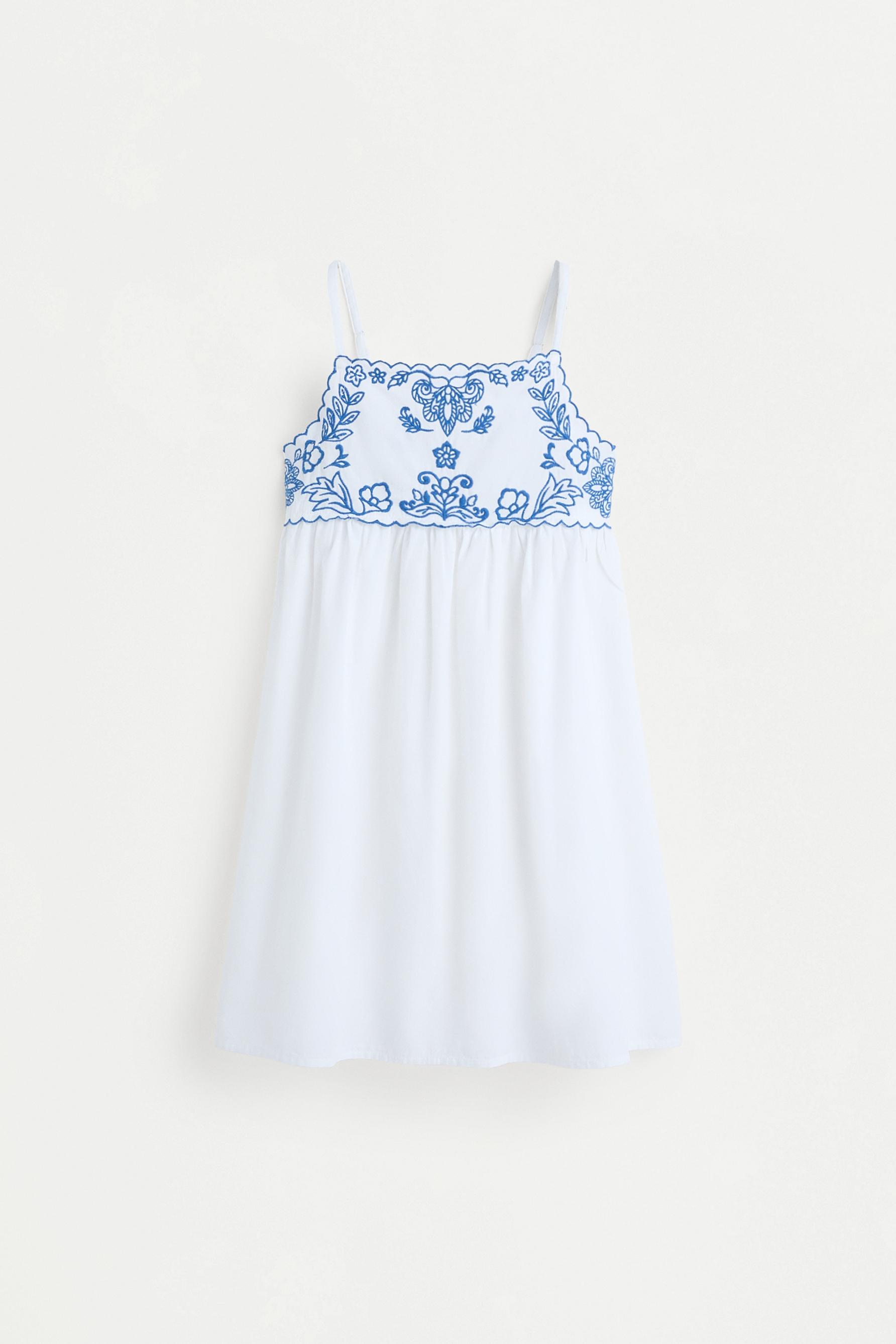 Embroidered dress — WHITE