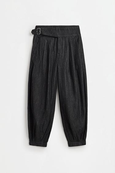 Sarouel trousers with buckle — BLACK 6