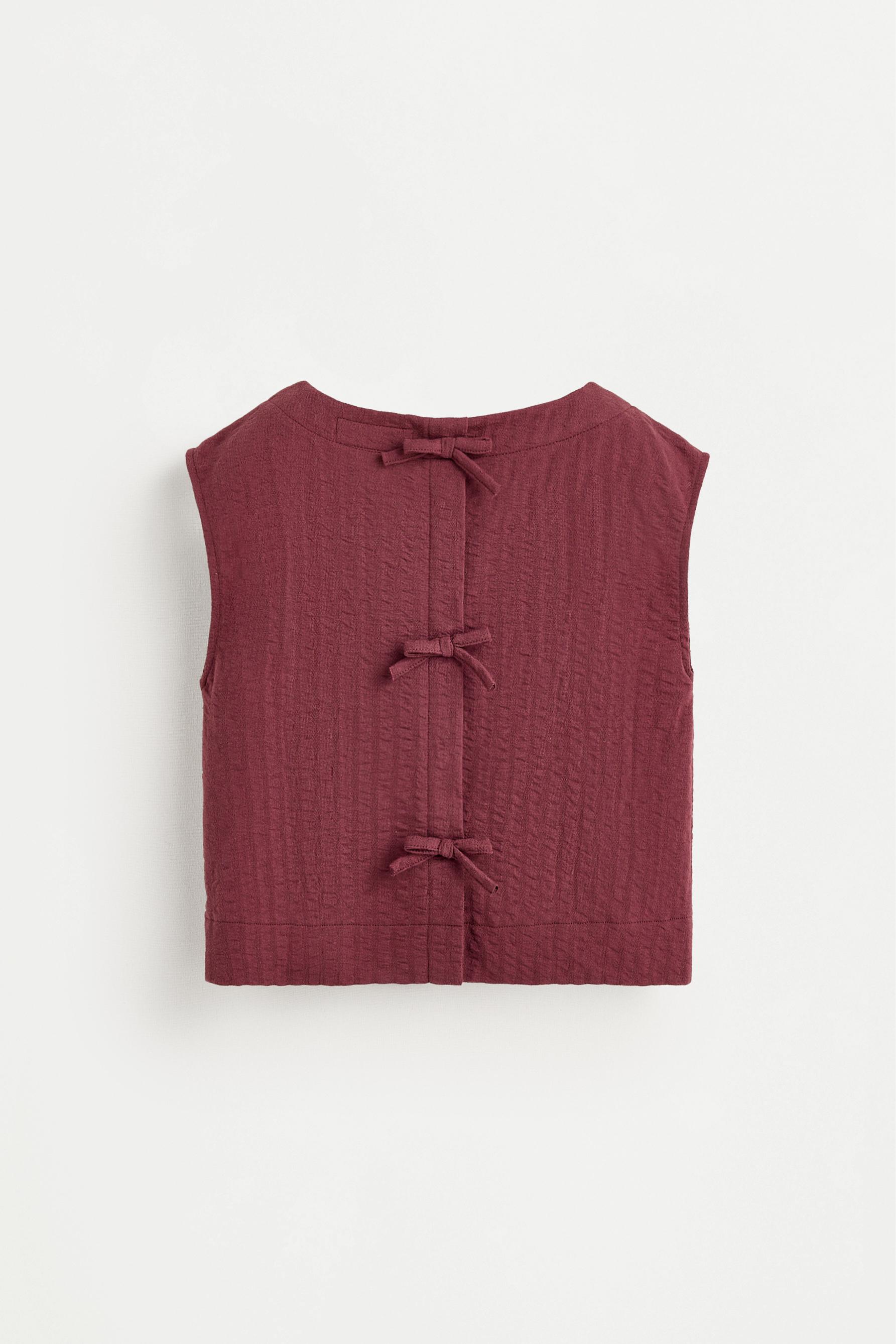 Bias cut top — PLUM