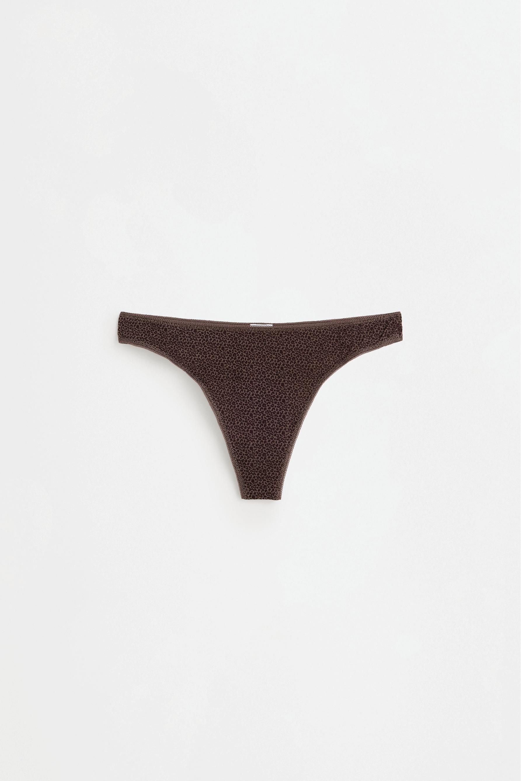 3-Pack Assorted Cotton Thongs — INDIGO BLUE