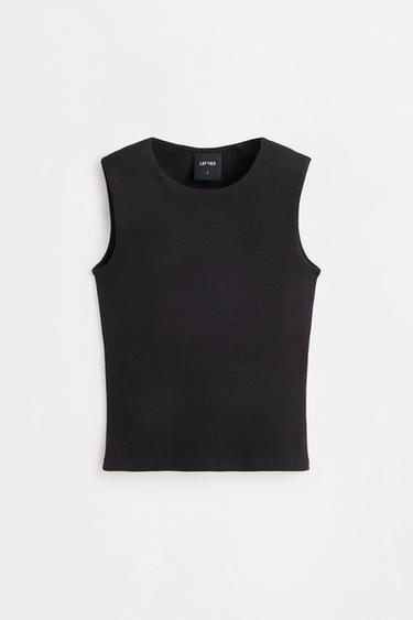 Wide-strap tank top — BLACK 6