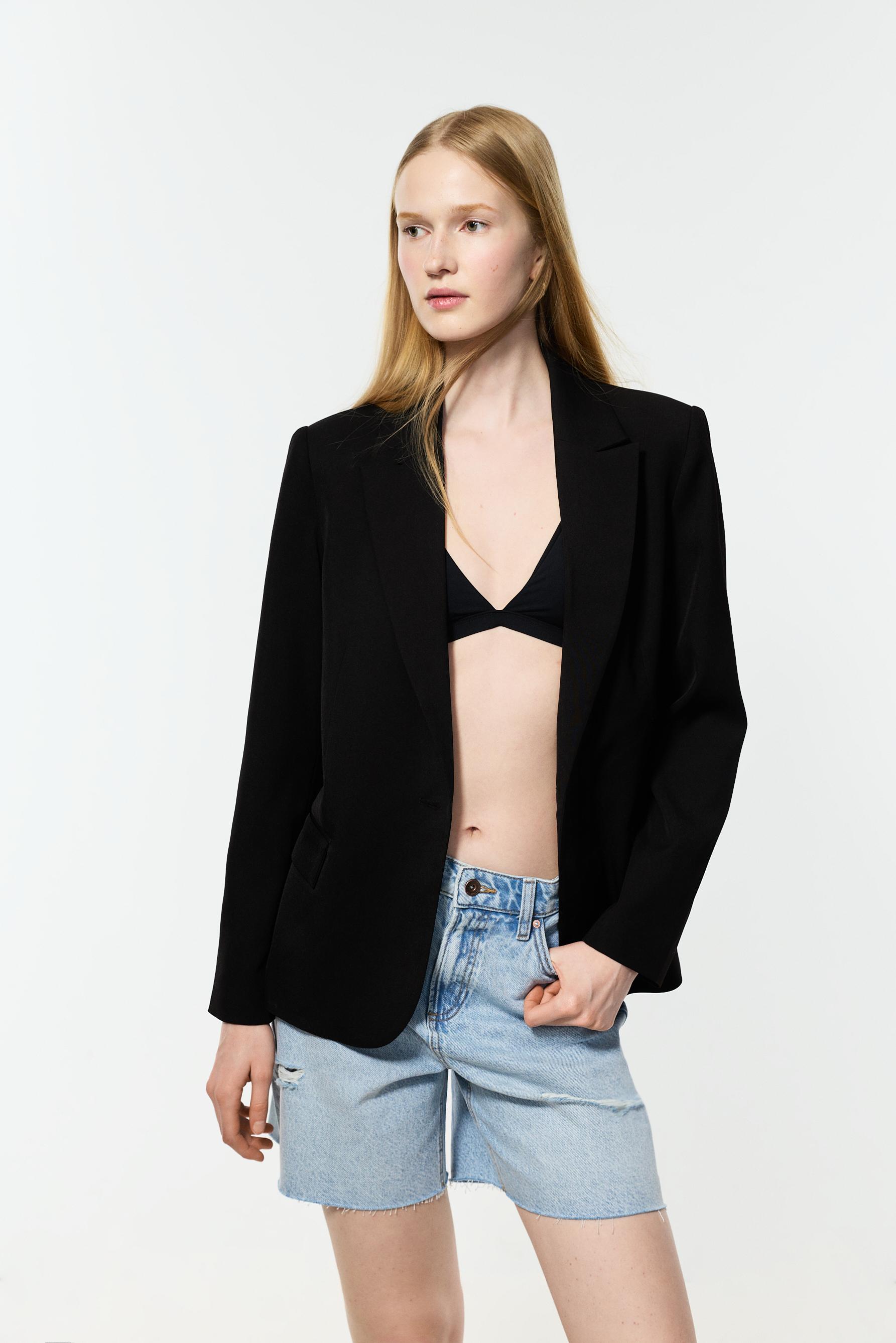Basic blazer — BLACK
