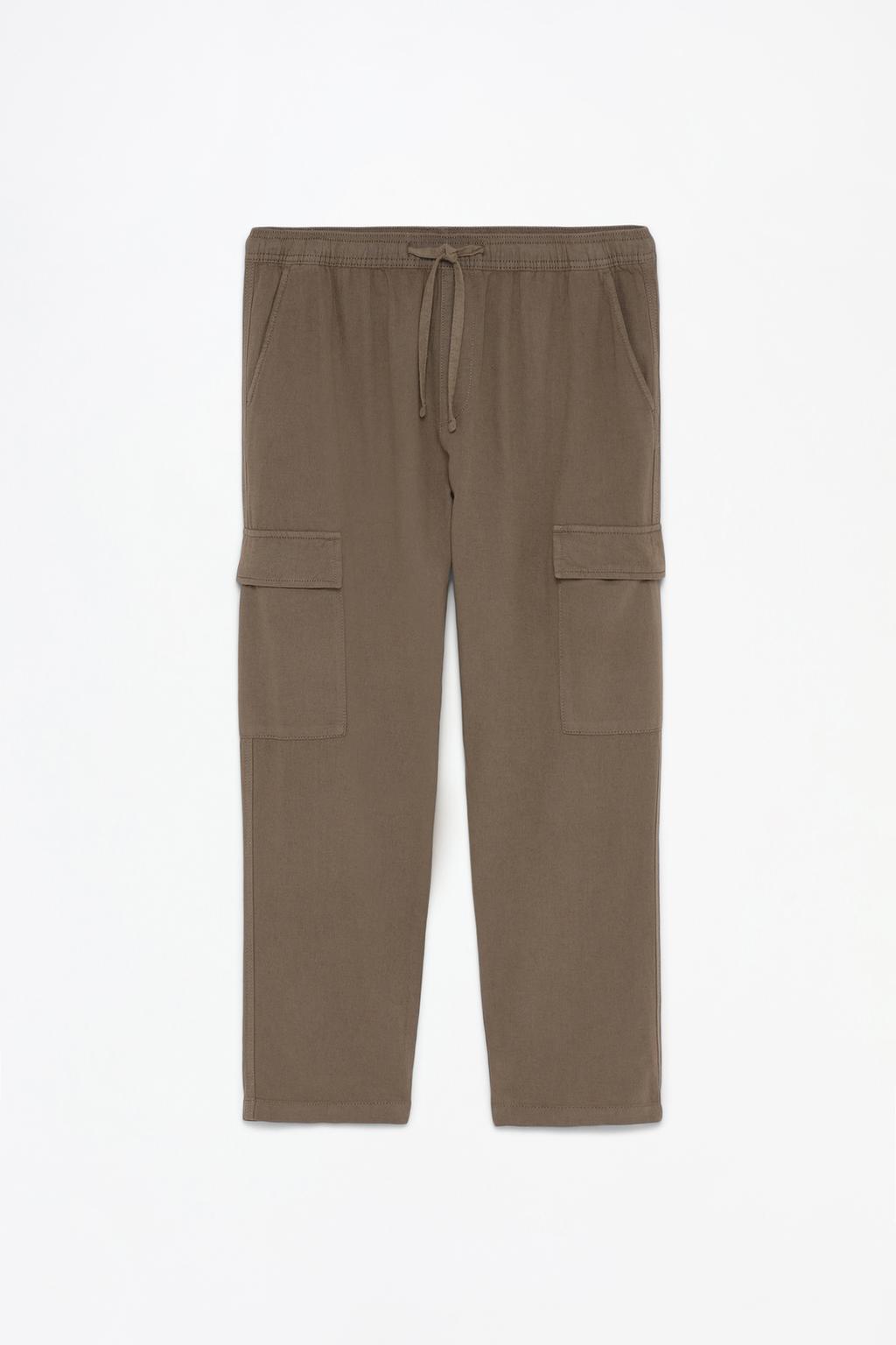 Pantalón jogger cargo algodón - liño