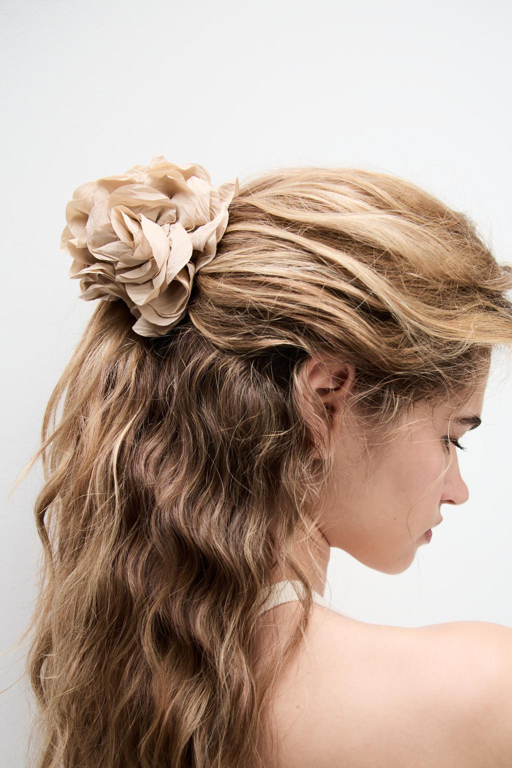 XL flower hair clip