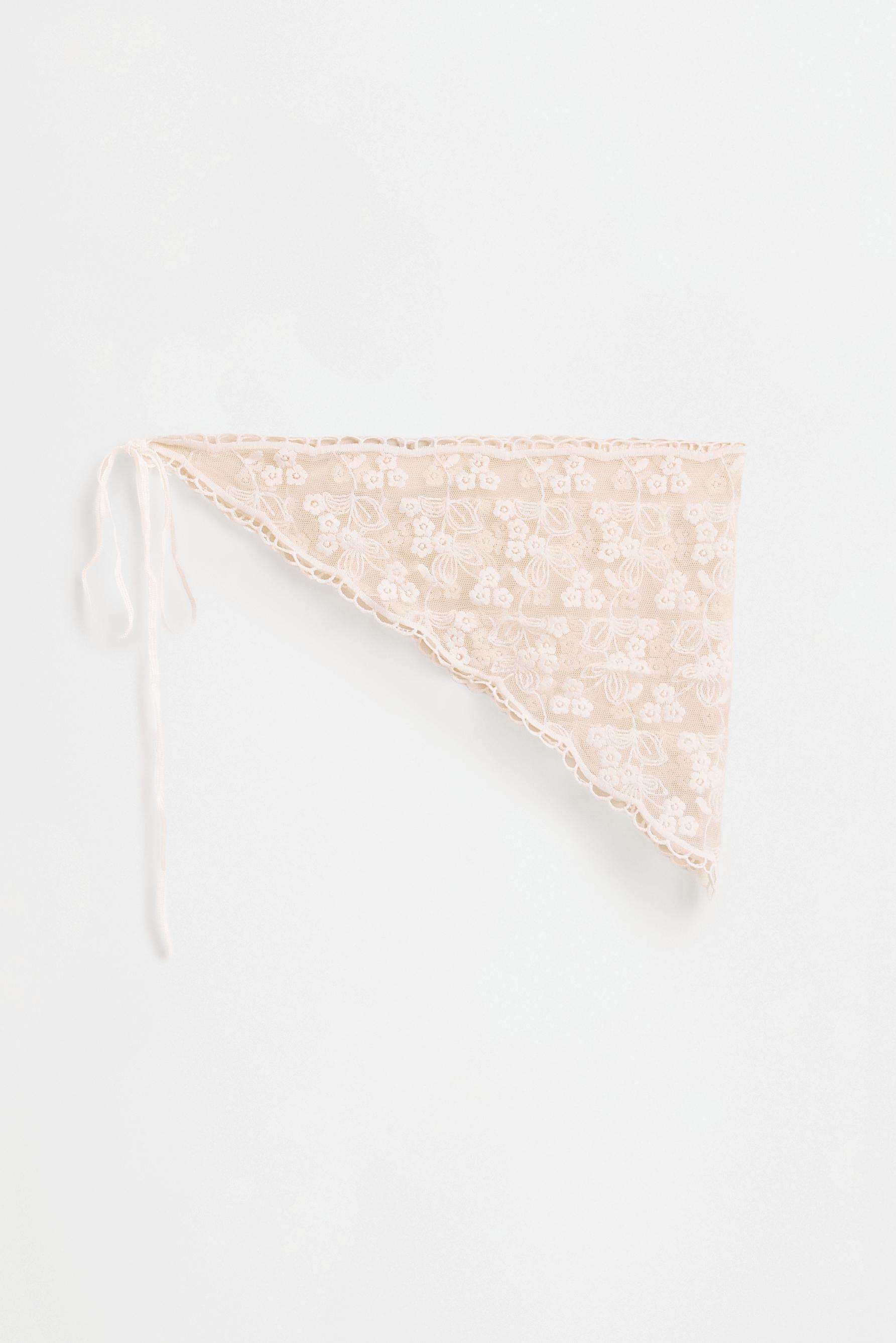 Lace bandana — ECRU/BEIGE