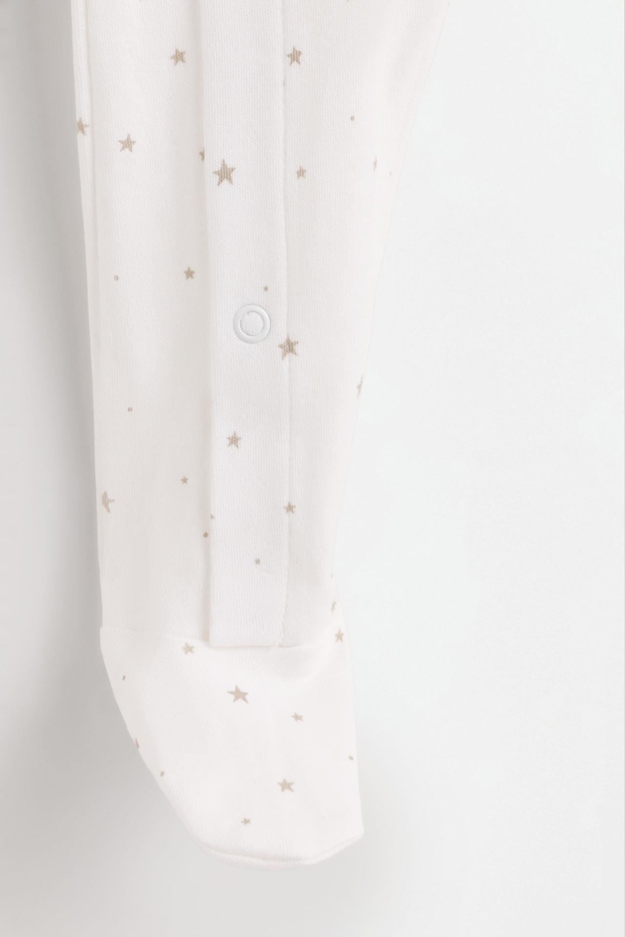 Printed interlock sleepsuit — MINK