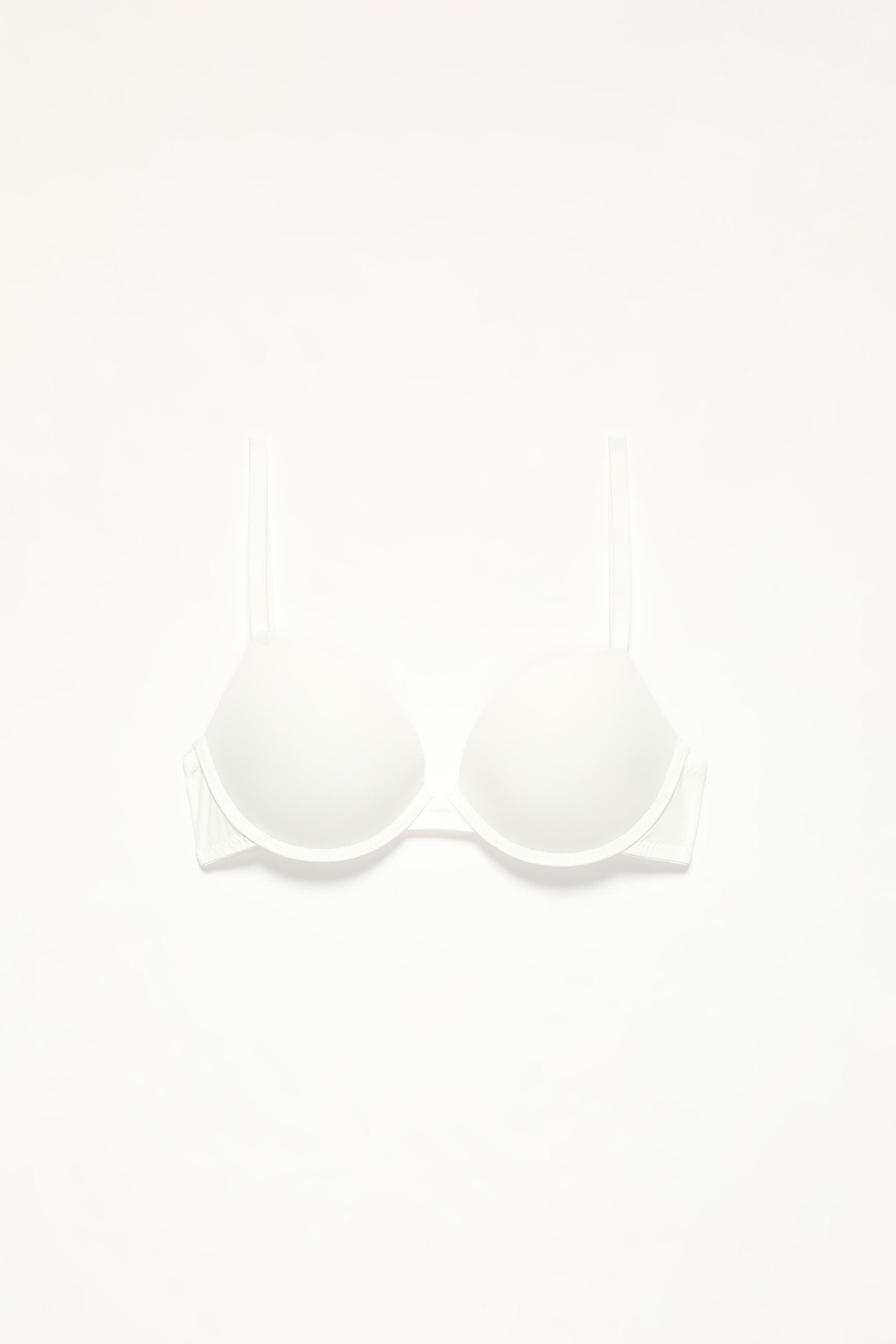Microfibre classic push-up bra — WHITE