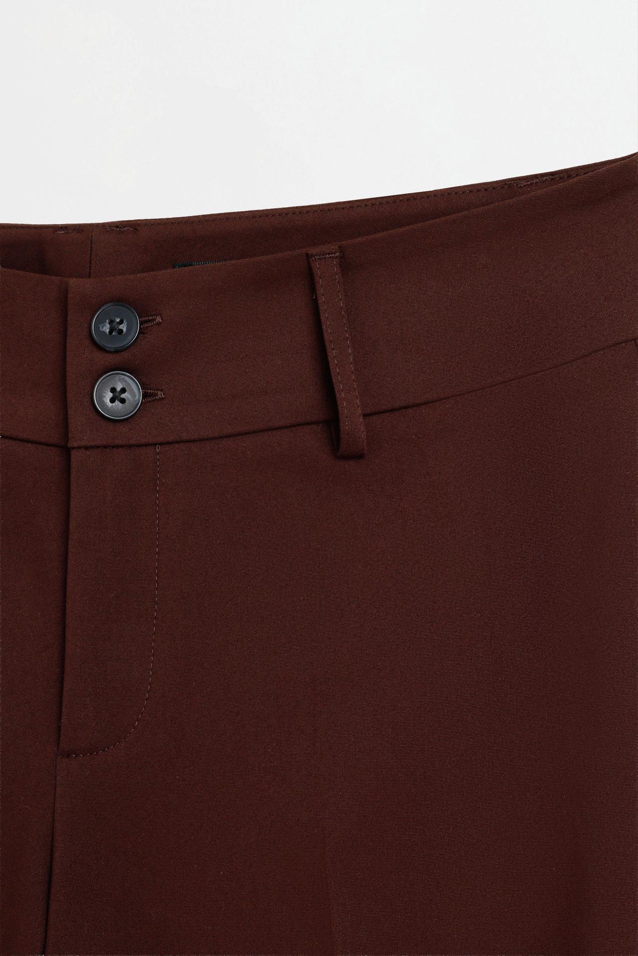 Two-button capris — CHOCOLATE