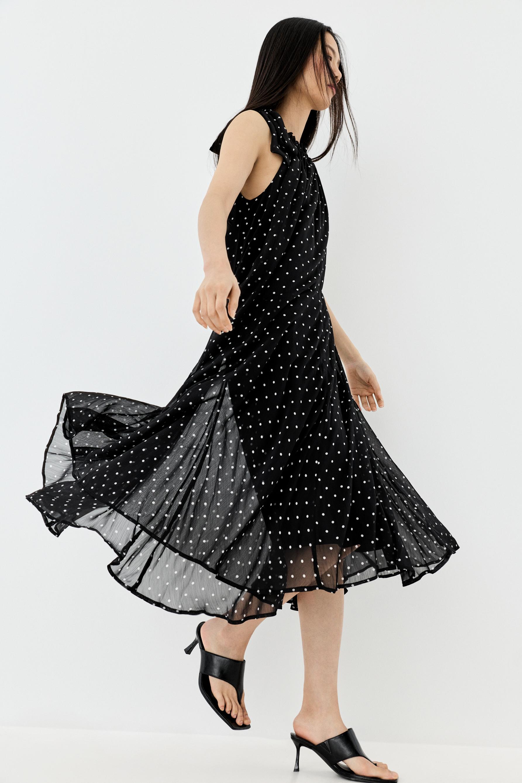 Polka dot midi dress - Dresses - CLOTHING - Woman | LEFTIES Morocco