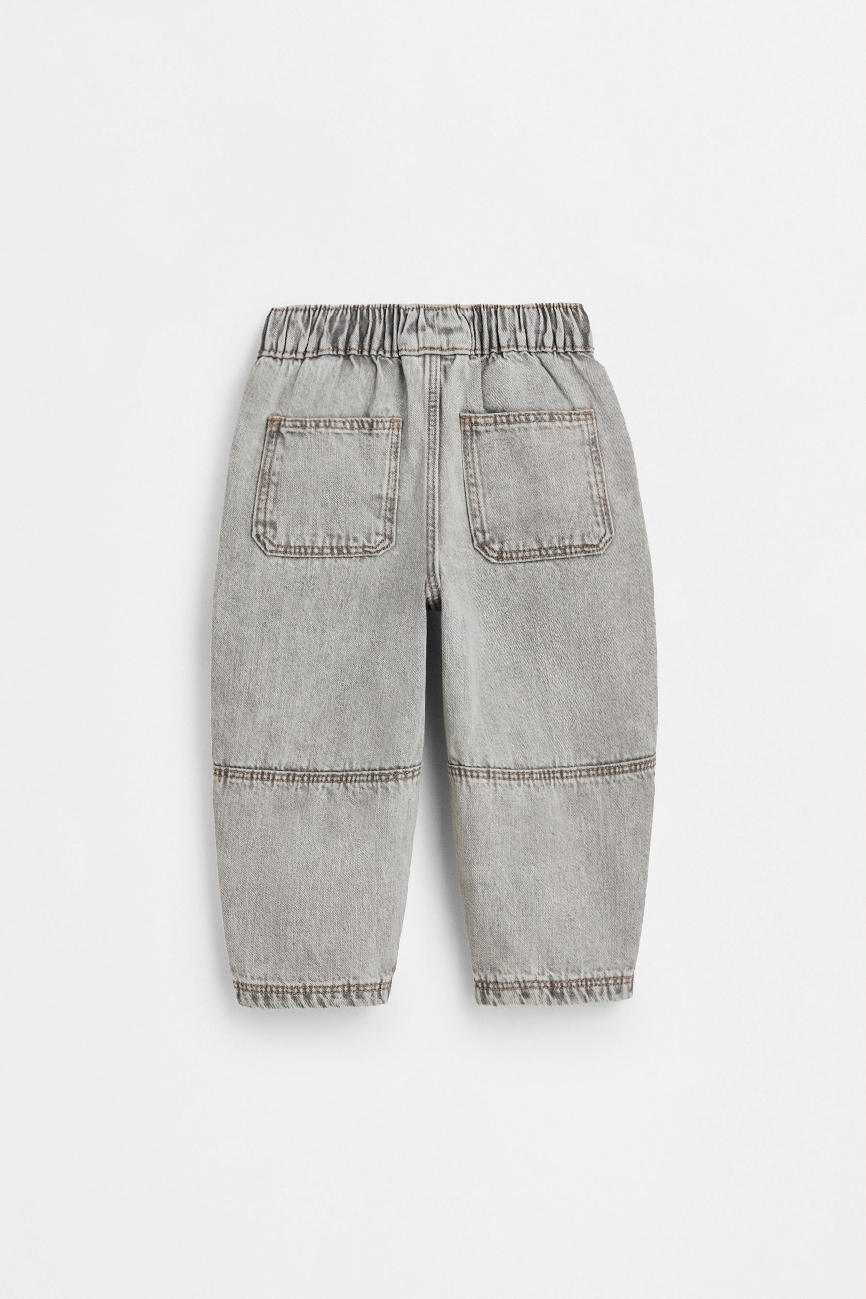 Barrel-leg jogger jeans — MEDIUM GREY