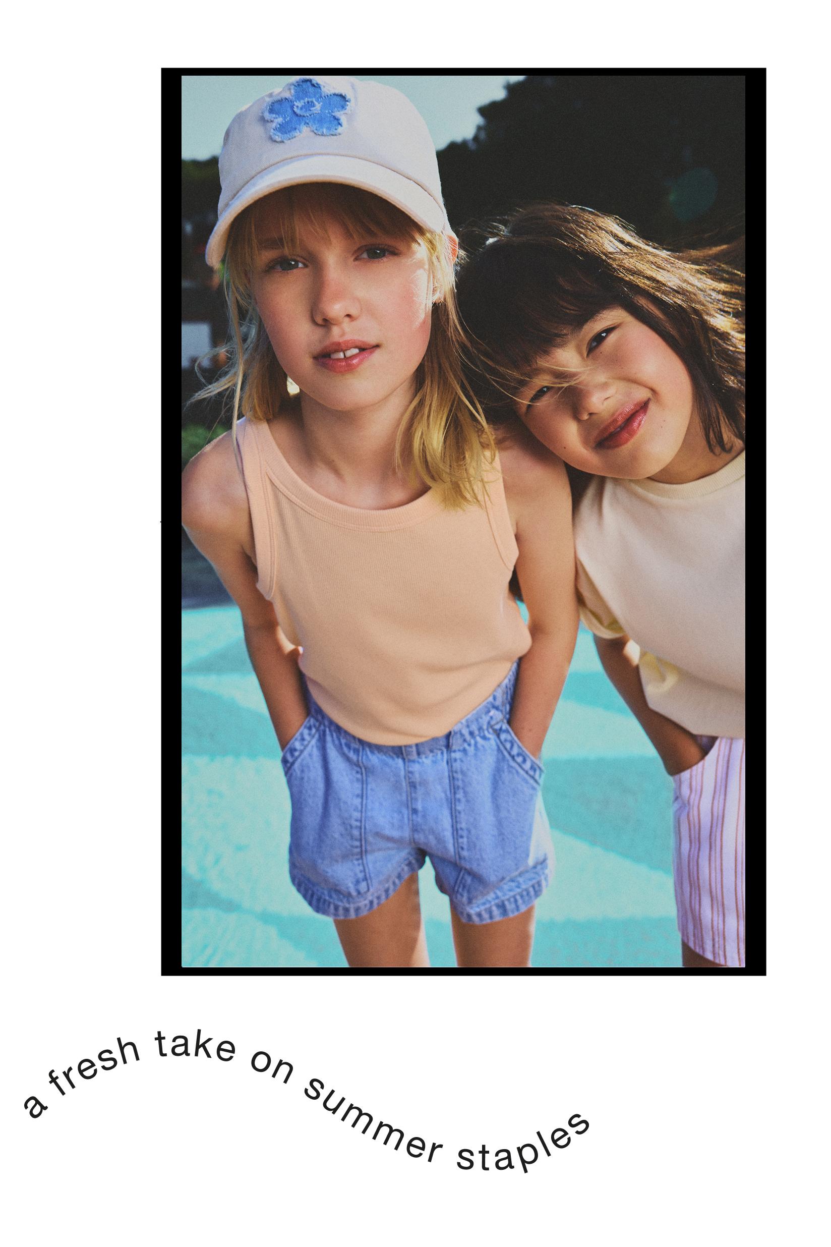 Denim cargo shorts — PALE BLUE