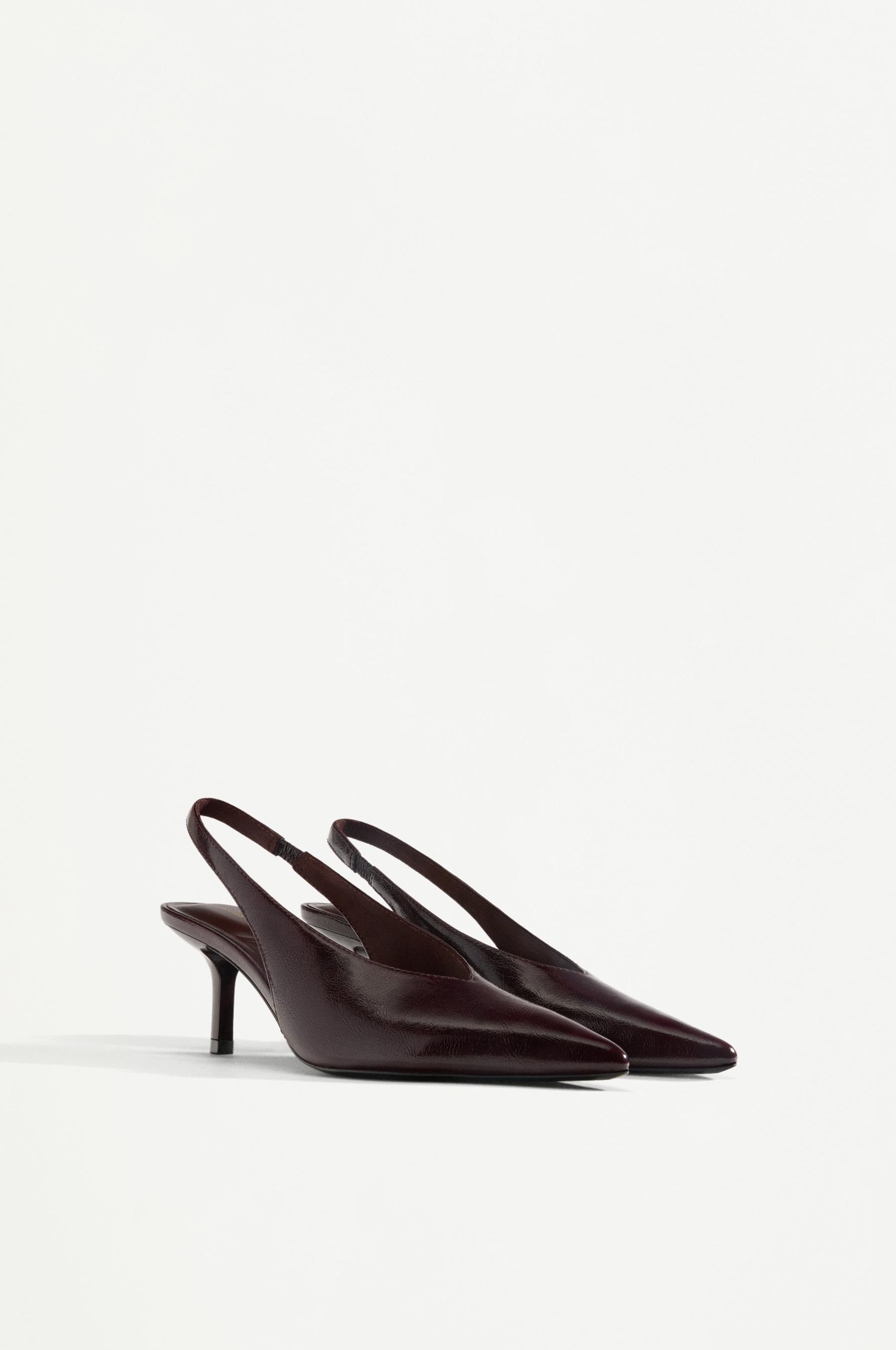 Slingback heels — BURGUNDY