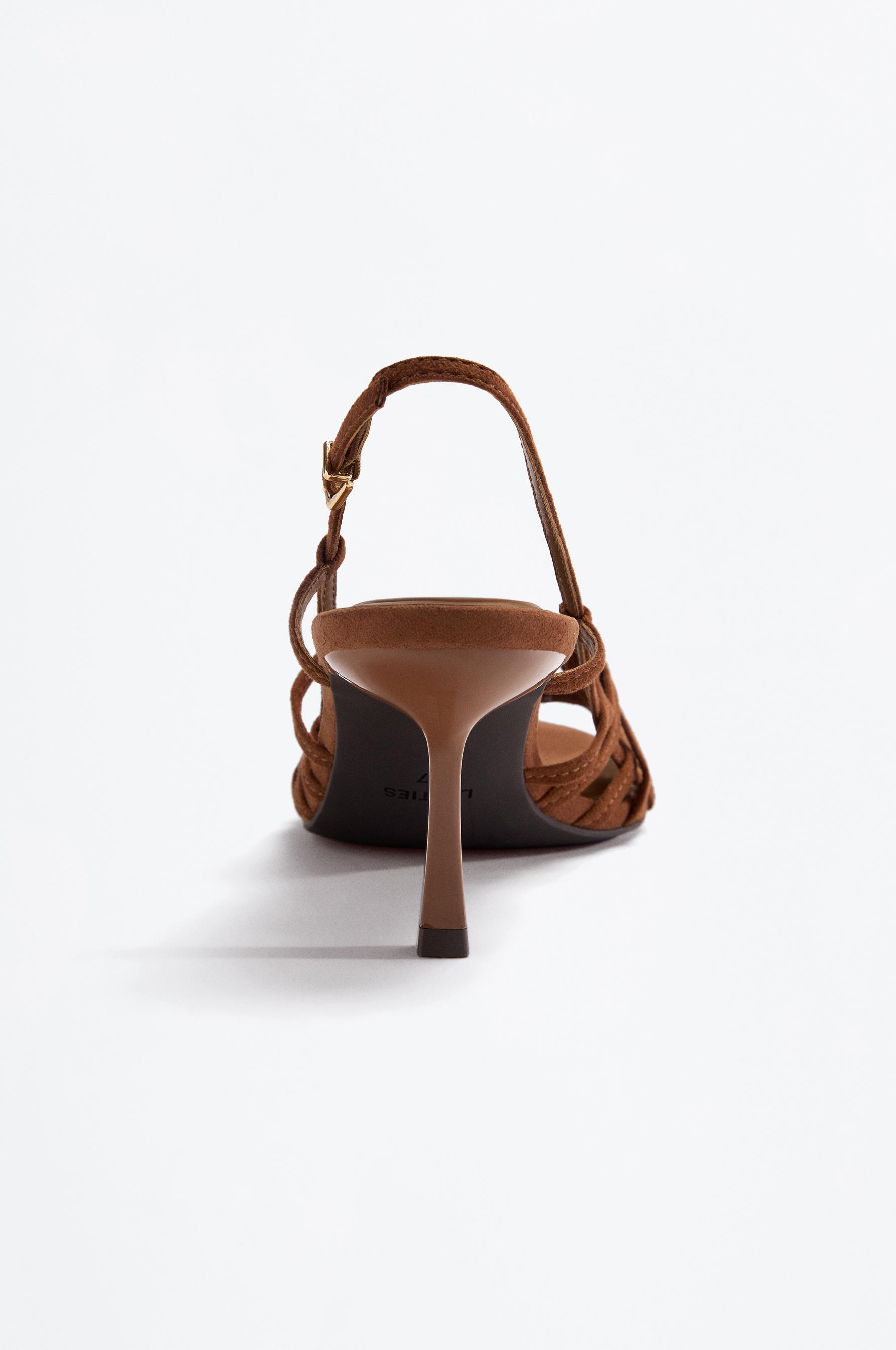 Multi-strap heel sandal — LEATHER