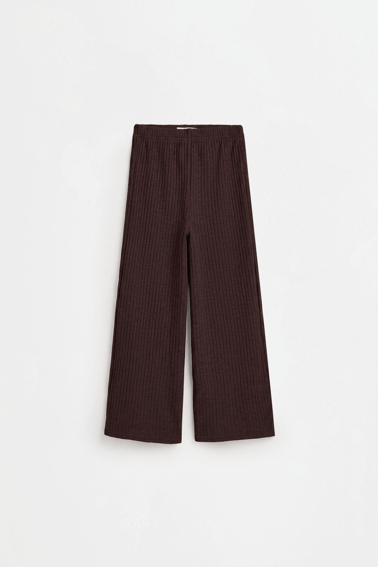 Ribbed knit co-ord — CHOCOLATE
