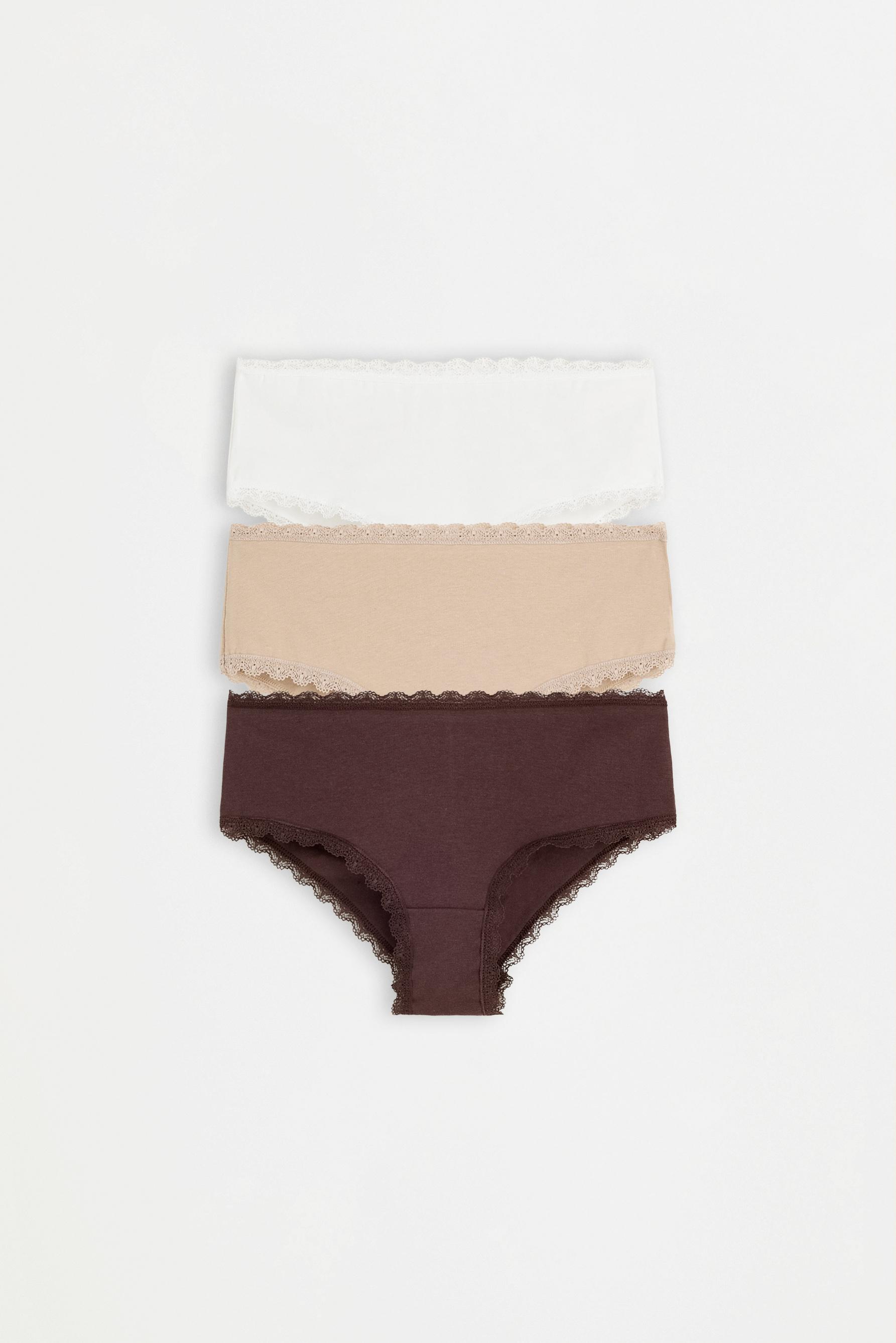 Stretch cotton hipster briefs (3-pack) — MINK