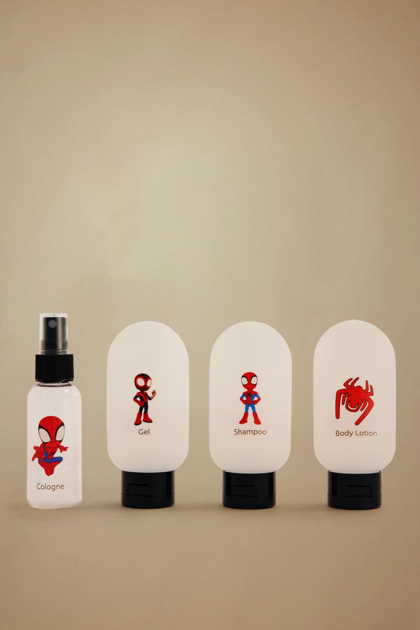 Set of 4 reusable Spidey ©Marvel travel bottles