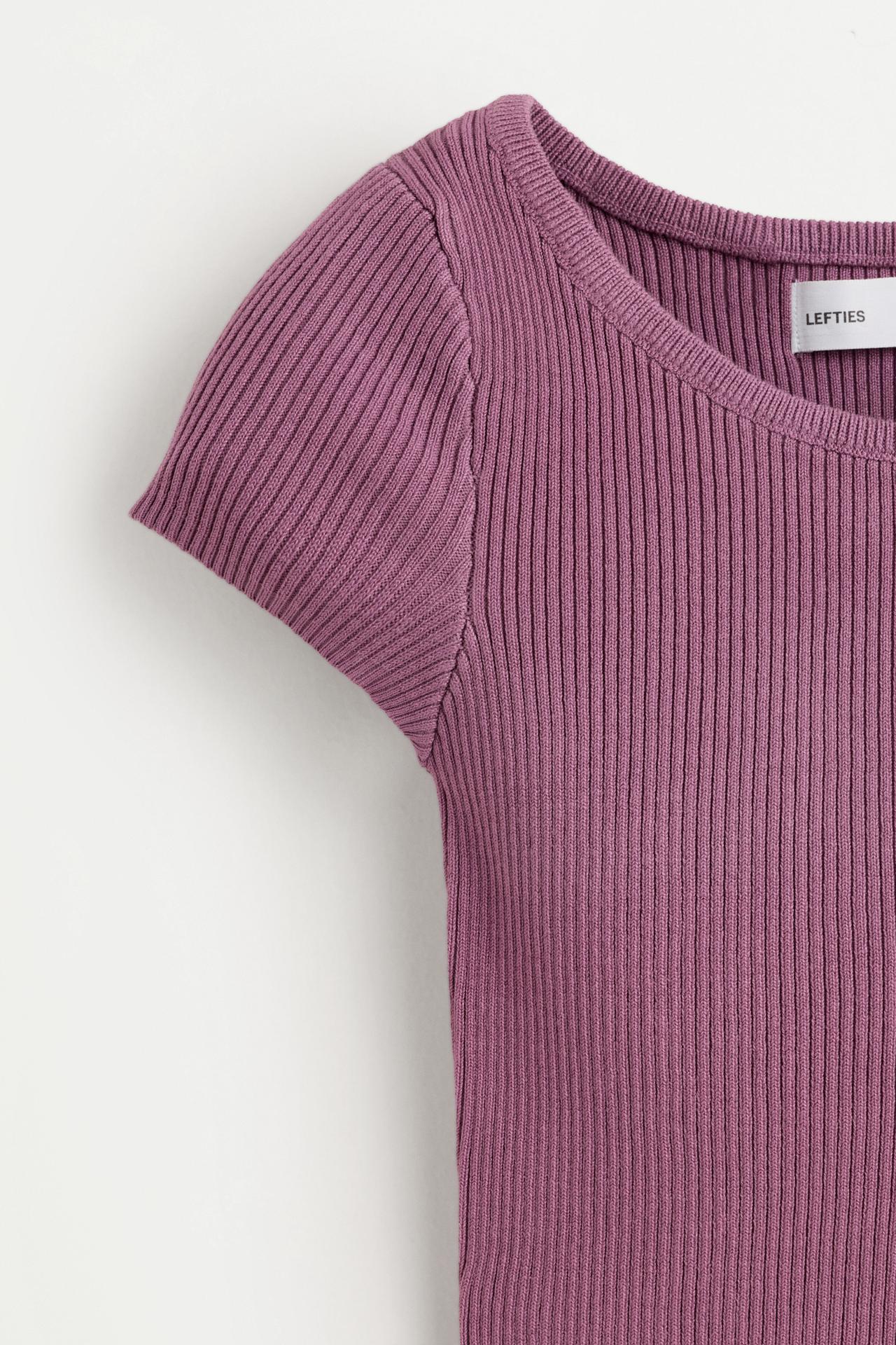Rib knit top — MAUVE