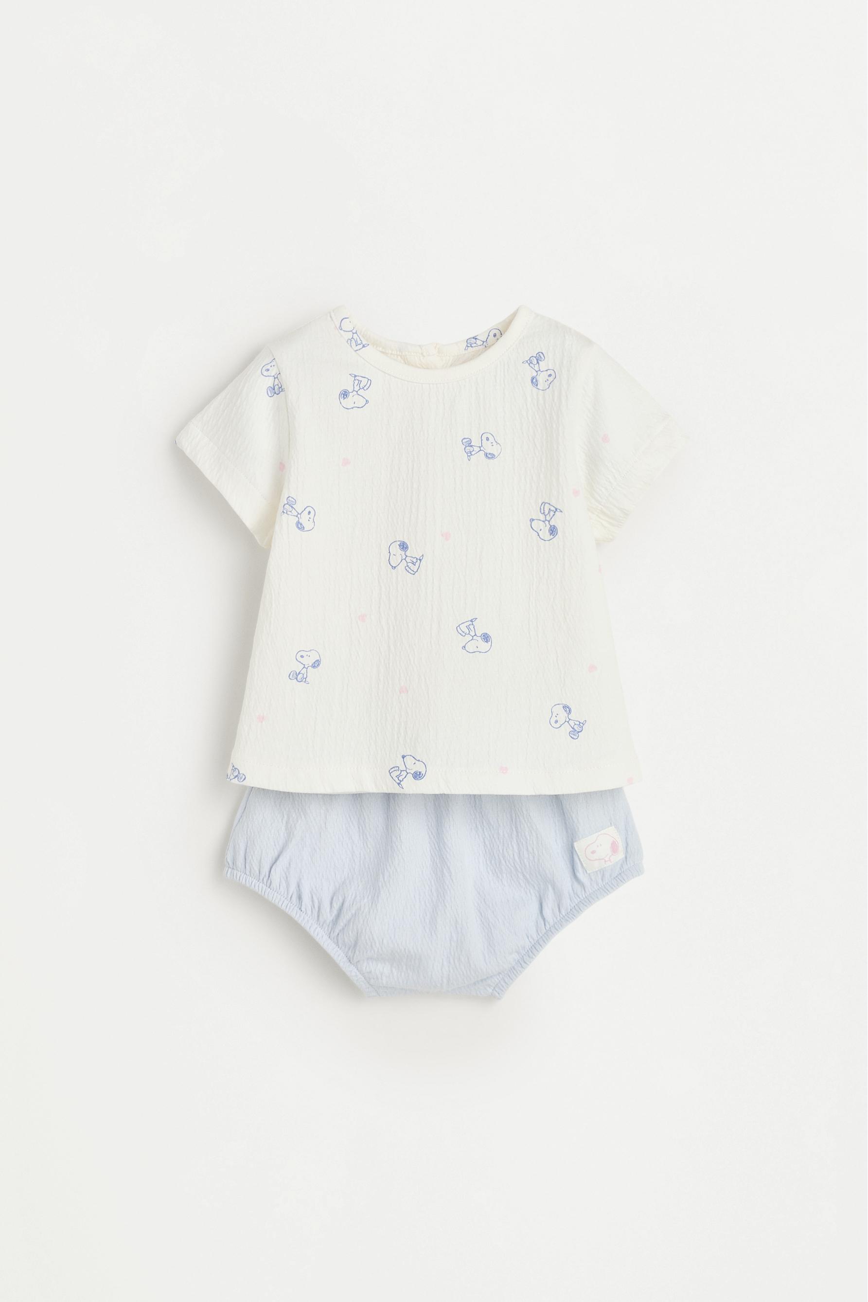 Snoopy Peanuts™ T-shirt and bloomer set — WHITE
