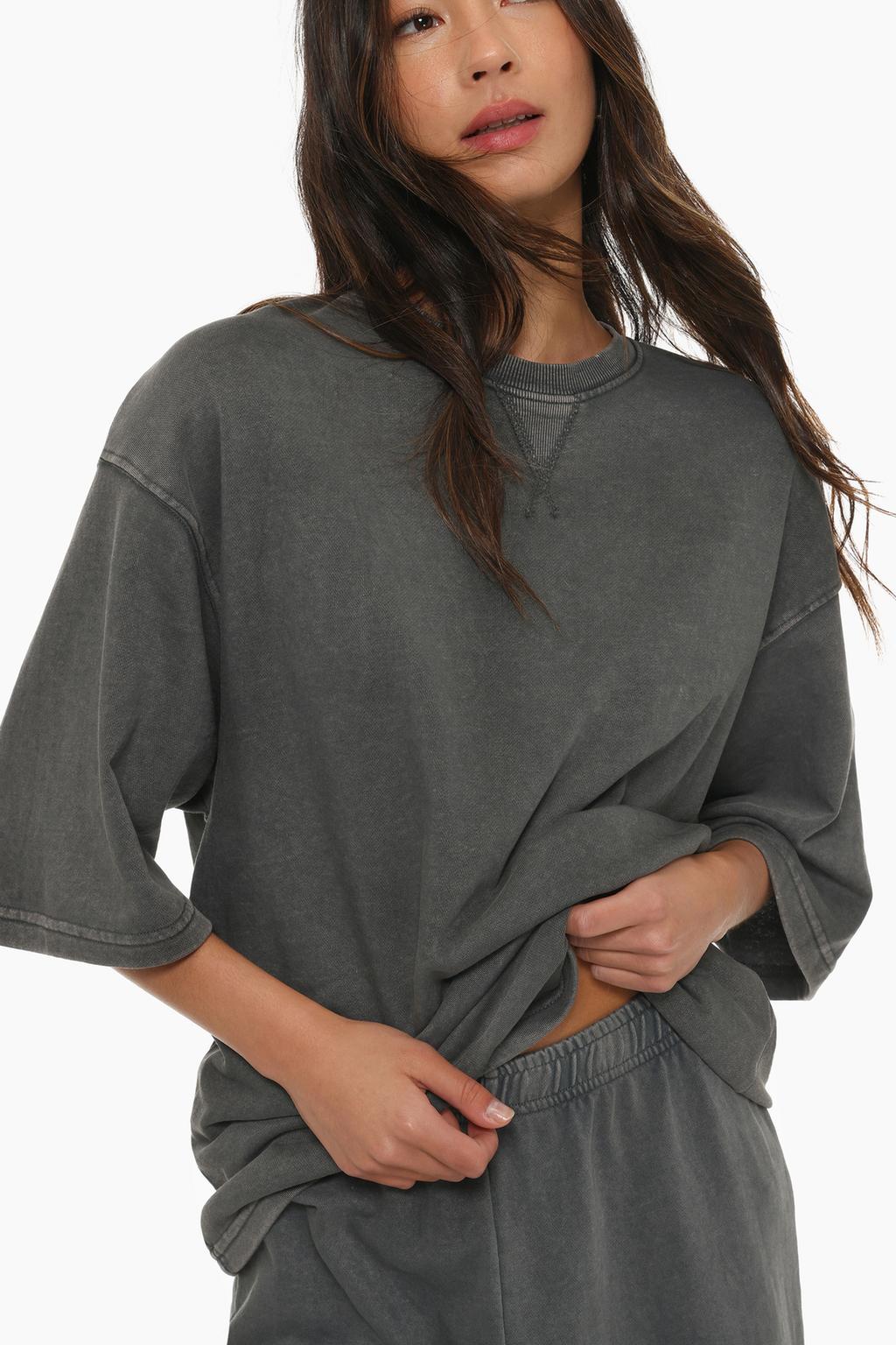 Short sleeve sweatshirt