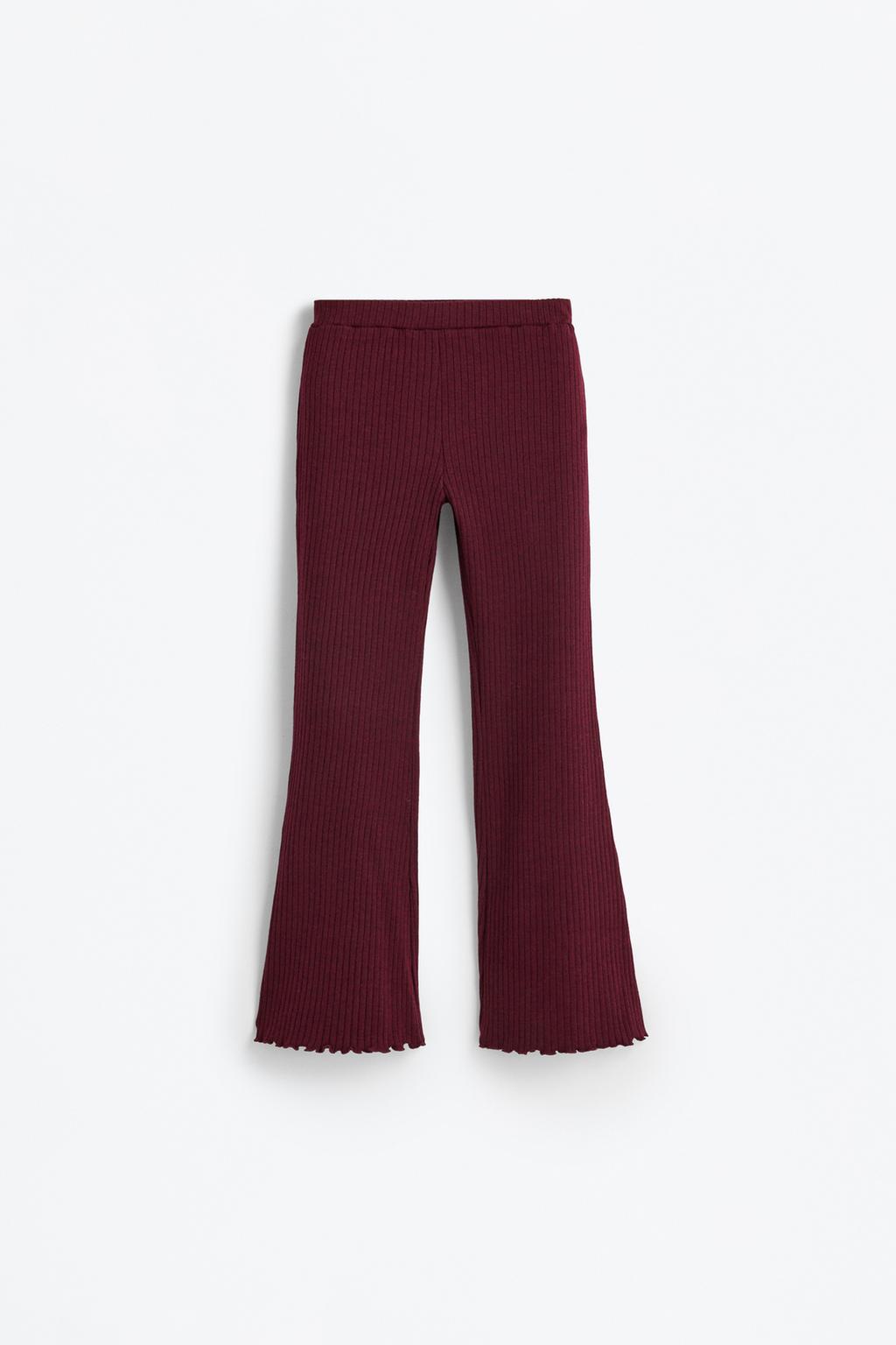 Legging flare canalé