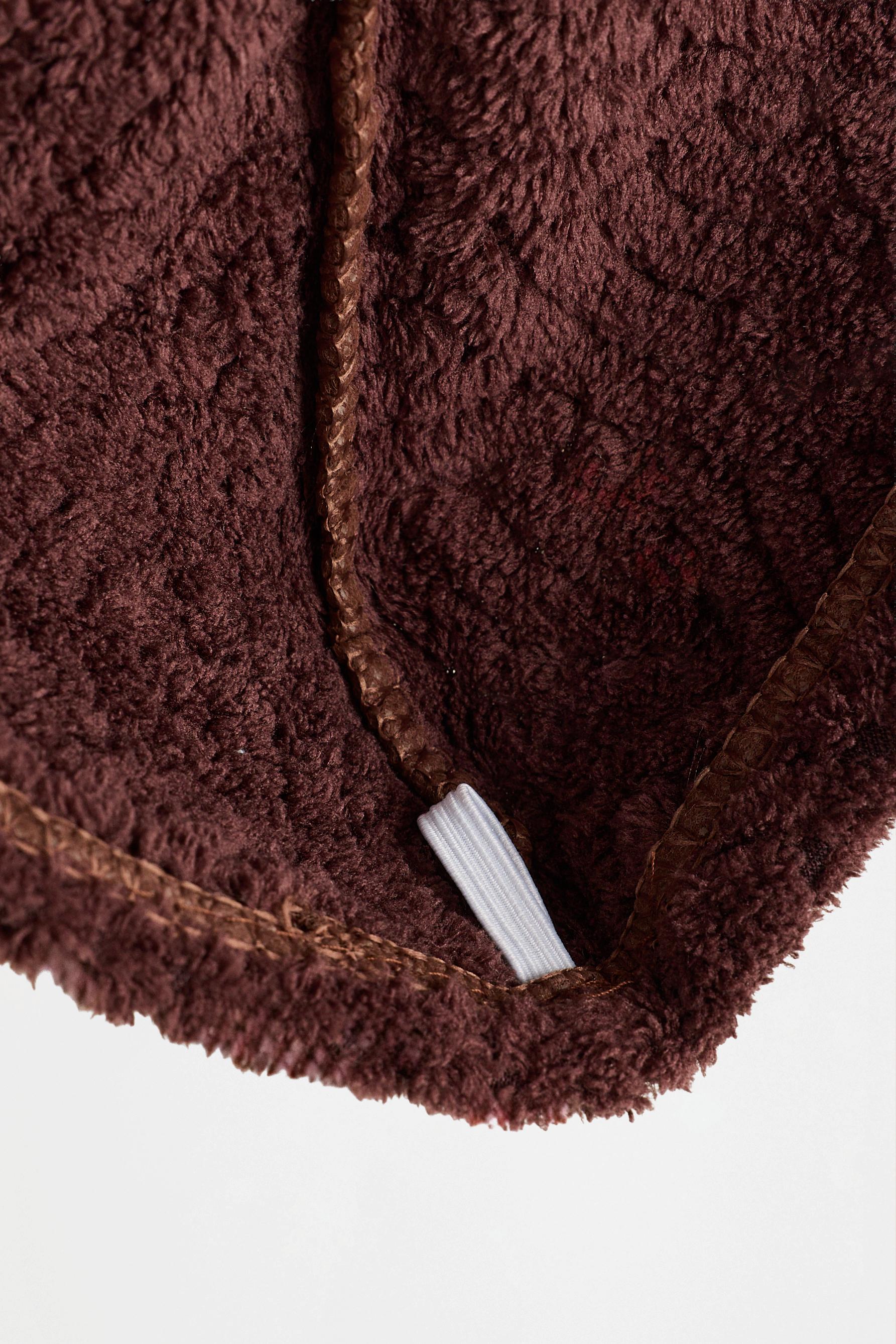 Hair turban towel — BROWN