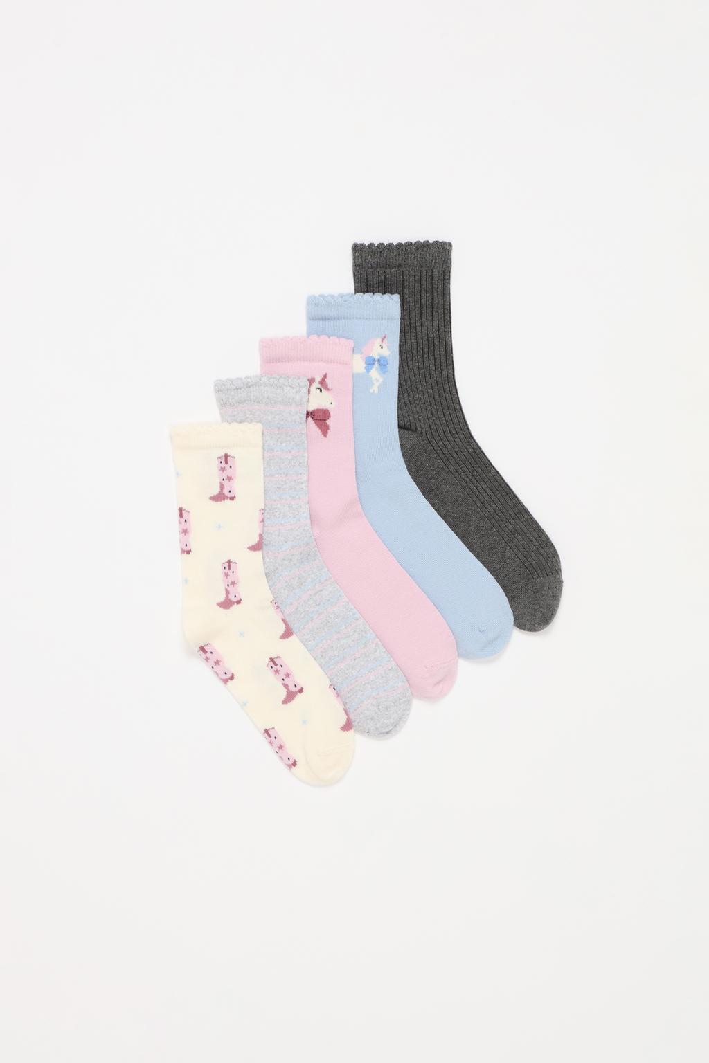 Pack of 5 pairs of cowboy socks