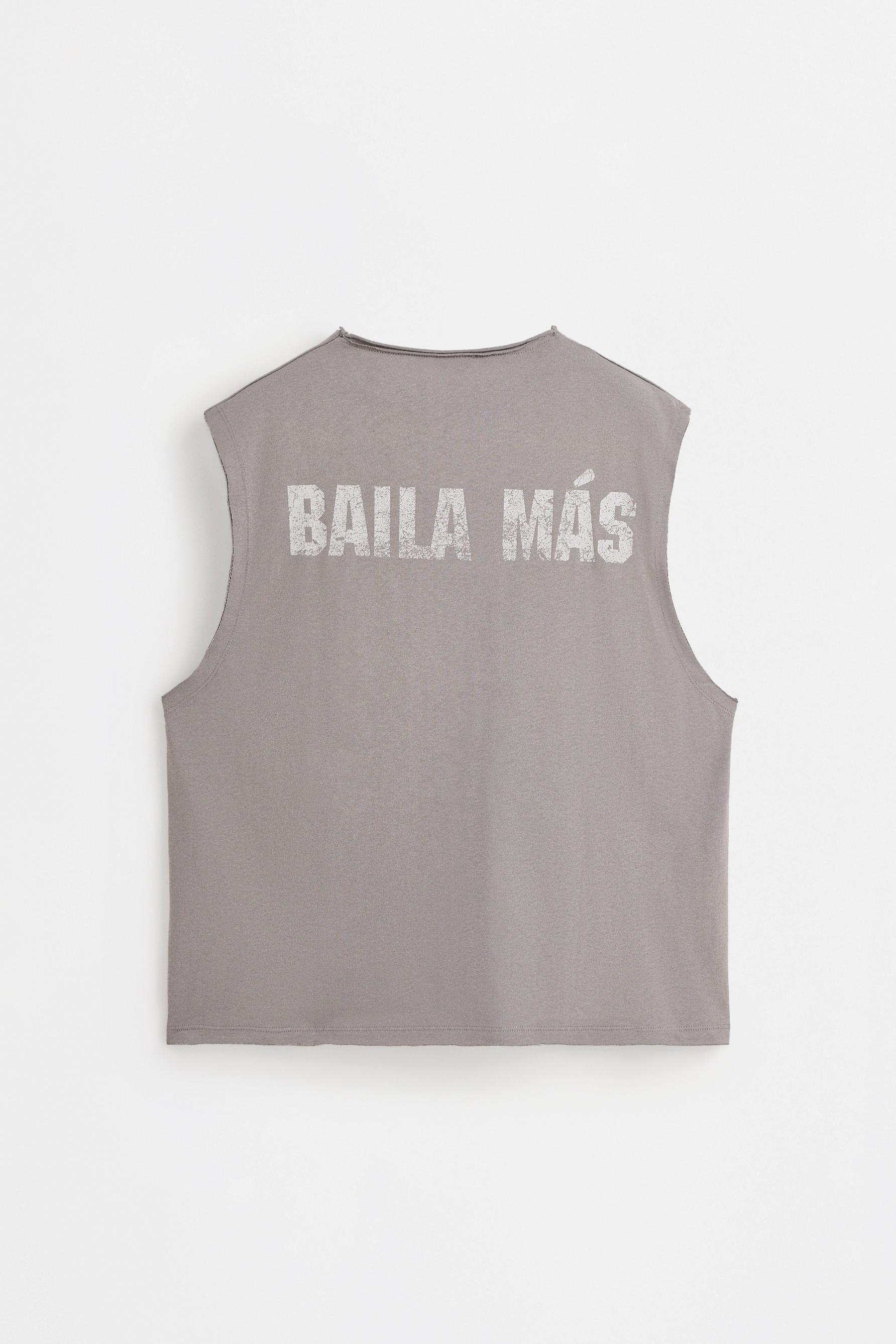 Faded effect printed sleeveless T-shirt — ASH