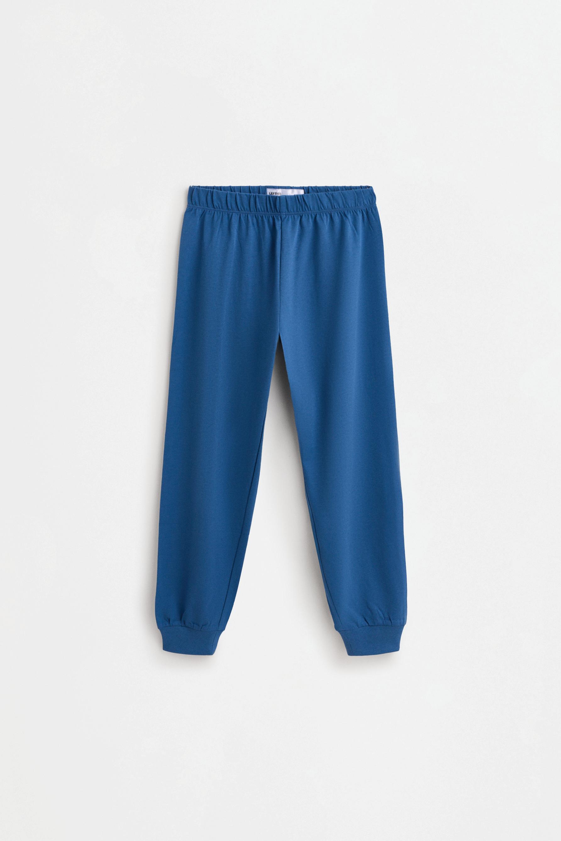 Long printed pyjamas — STEEL BLUE