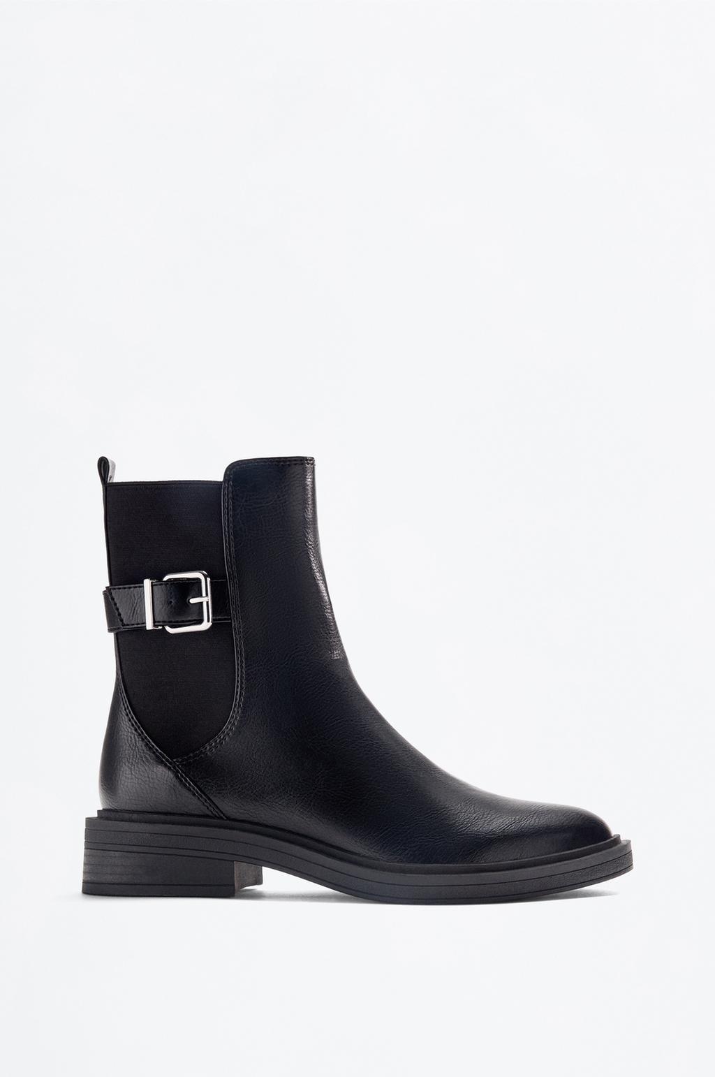 Buckle ankle boot
